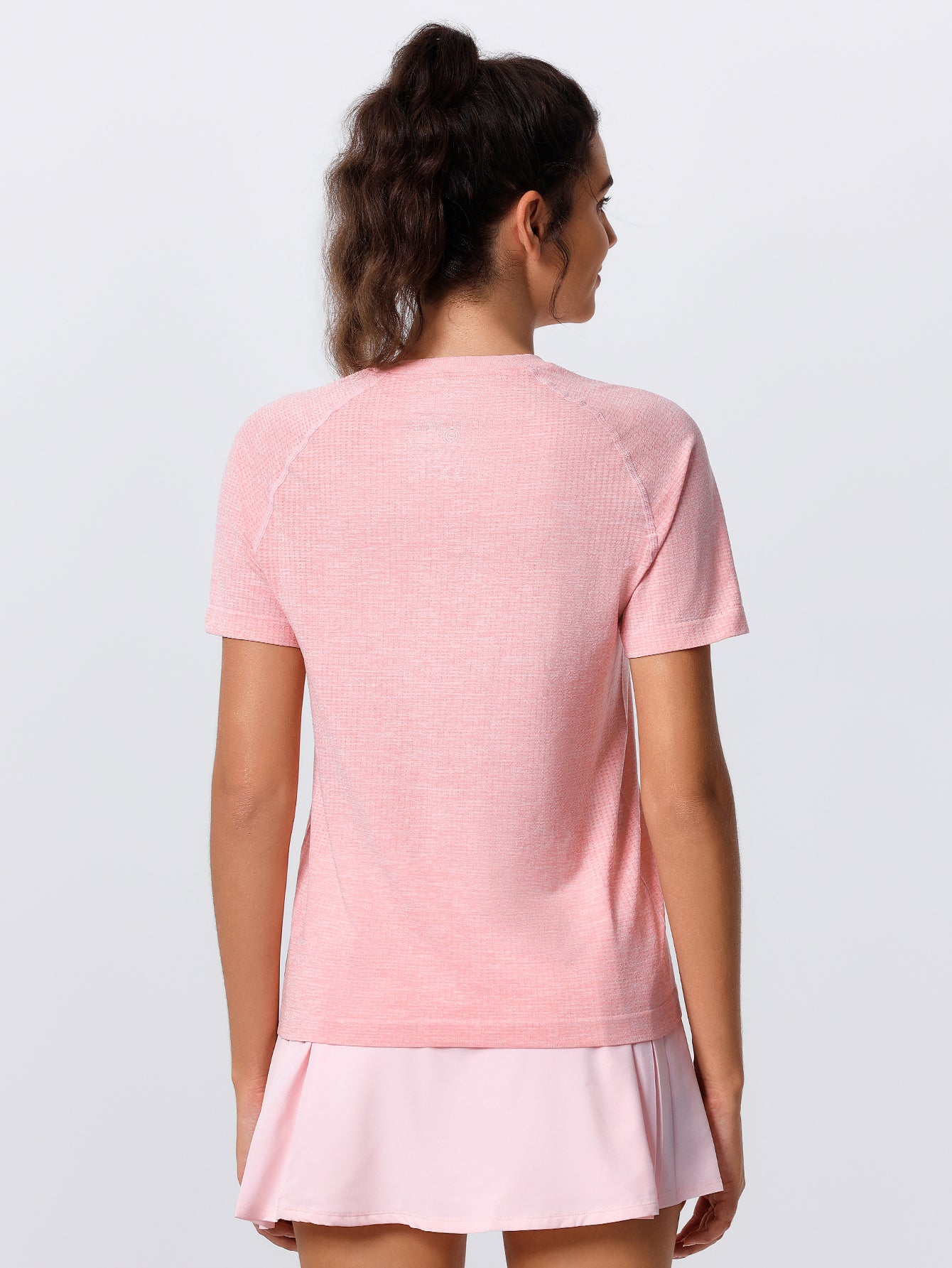 Soutien-gorge de sport sans coutures en tricot côtelé à dos nageur