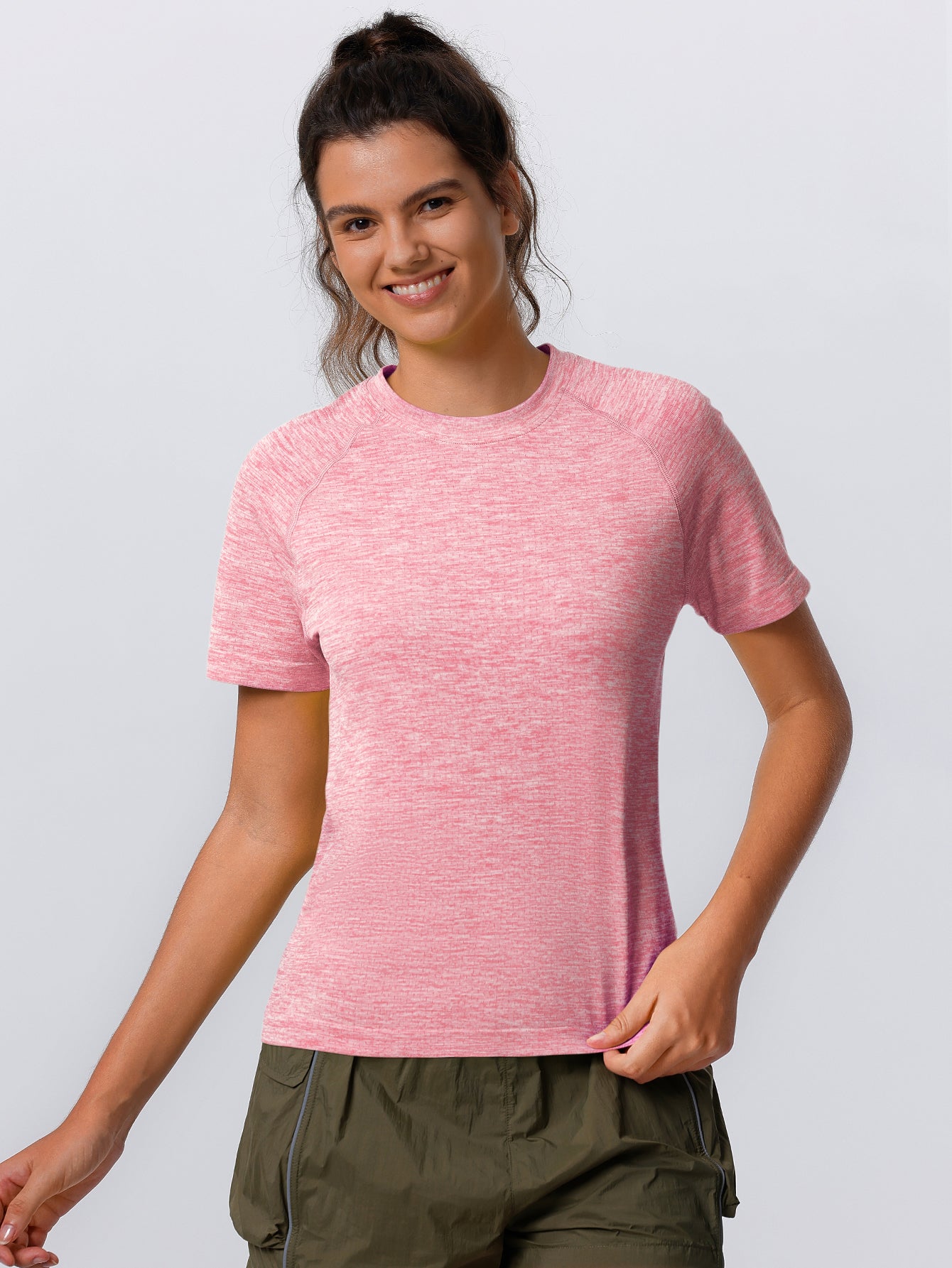 Soutien-gorge de sport sans coutures en tricot côtelé à dos nageur