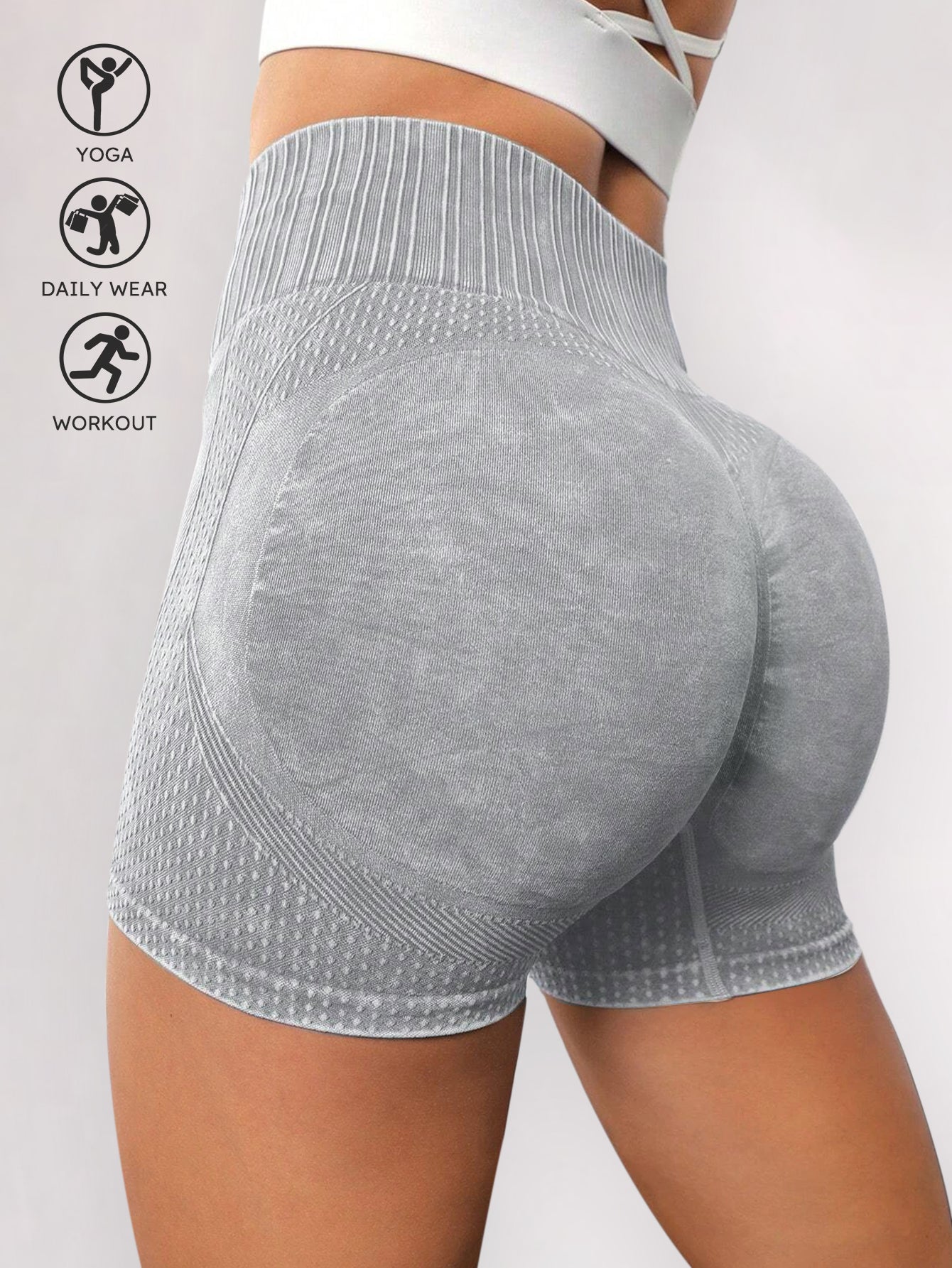 Pantalones cortos sin costuras perfumados que realzan los glúteos
