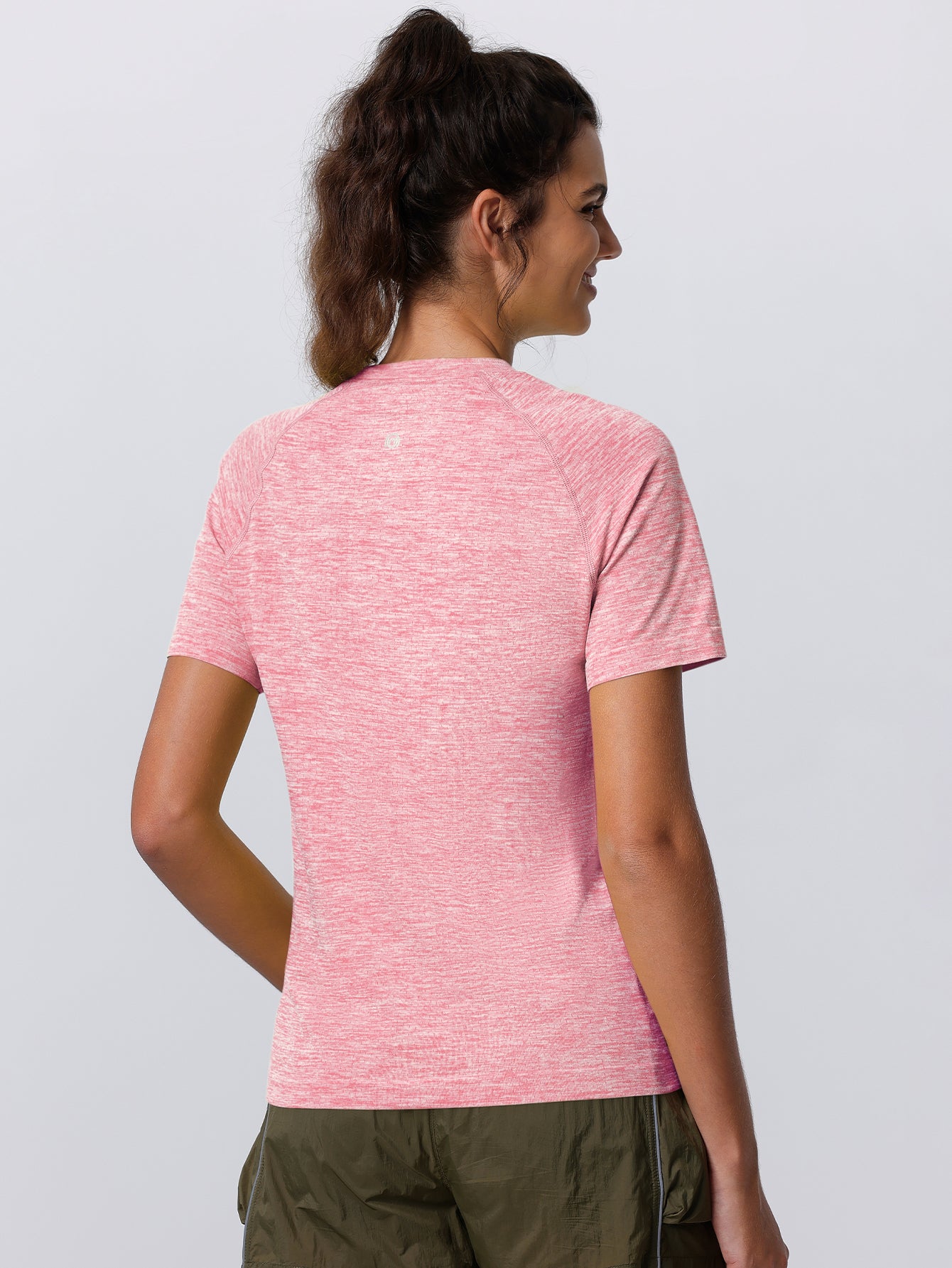 Soutien-gorge de sport sans coutures en tricot côtelé à dos nageur