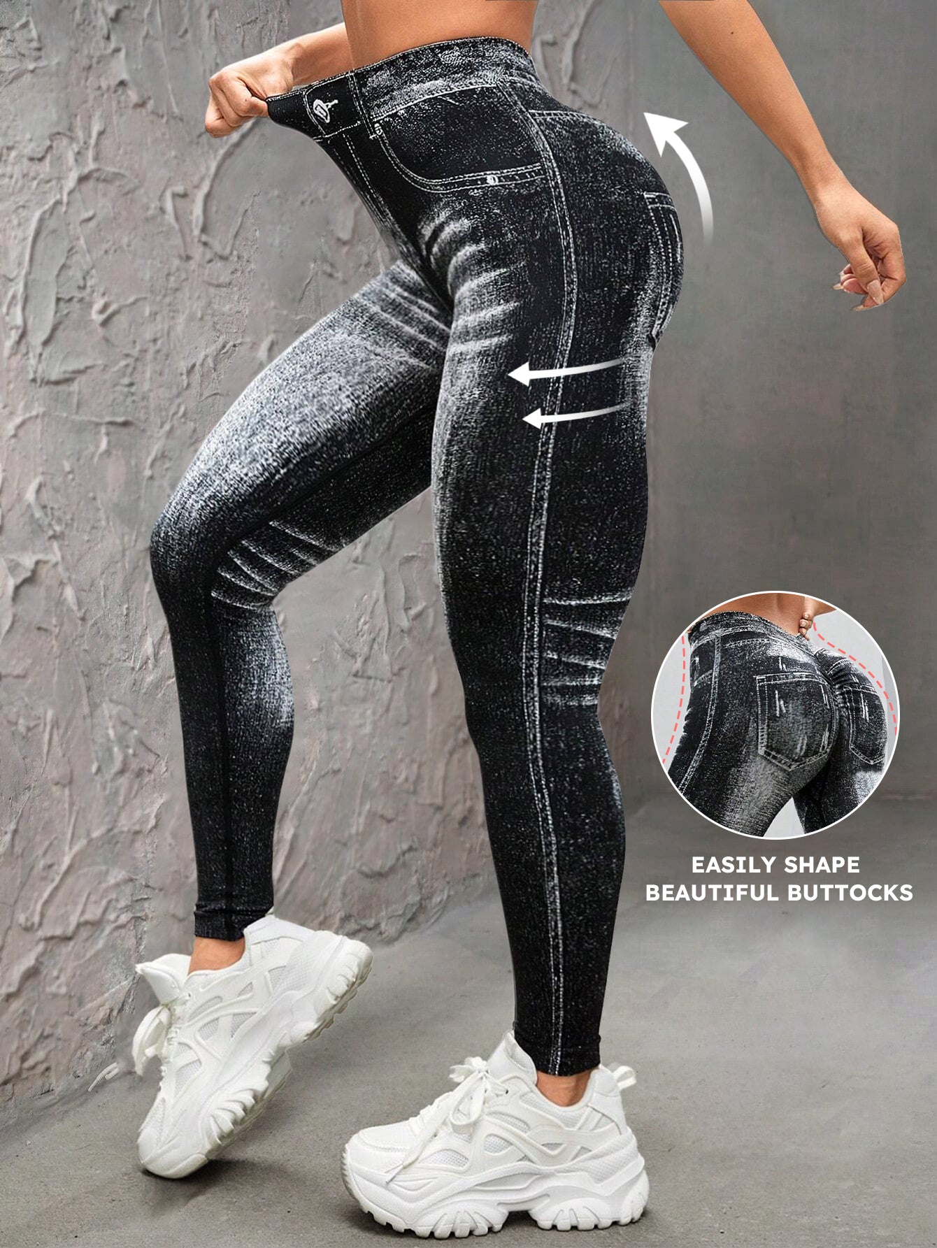 Leggings sin costuras con cintura alta y control de abdomen