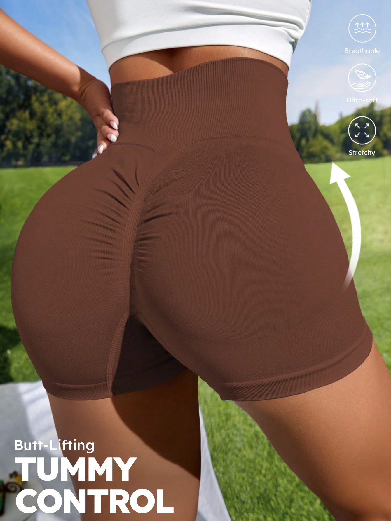 High Waist Tummy Control Butt-Lifting Seamless Shorts