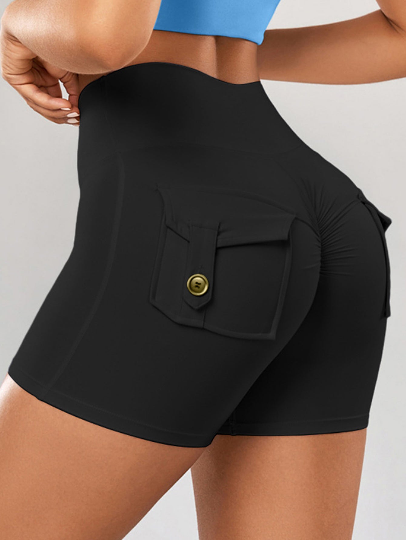 Pantalones cortos sin costuras perfumados que realzan los glúteos