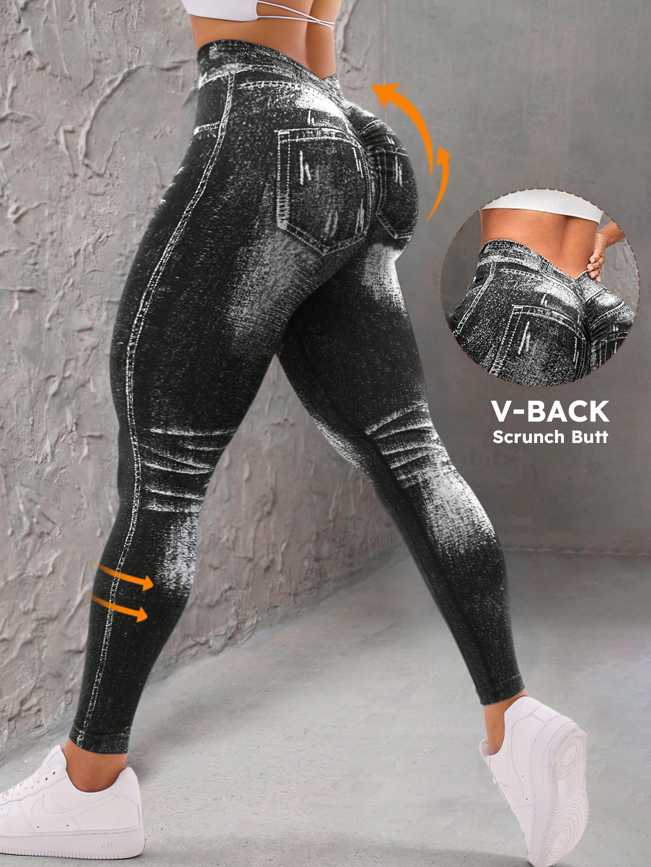 Leggings sin costuras con cintura alta y control de abdomen