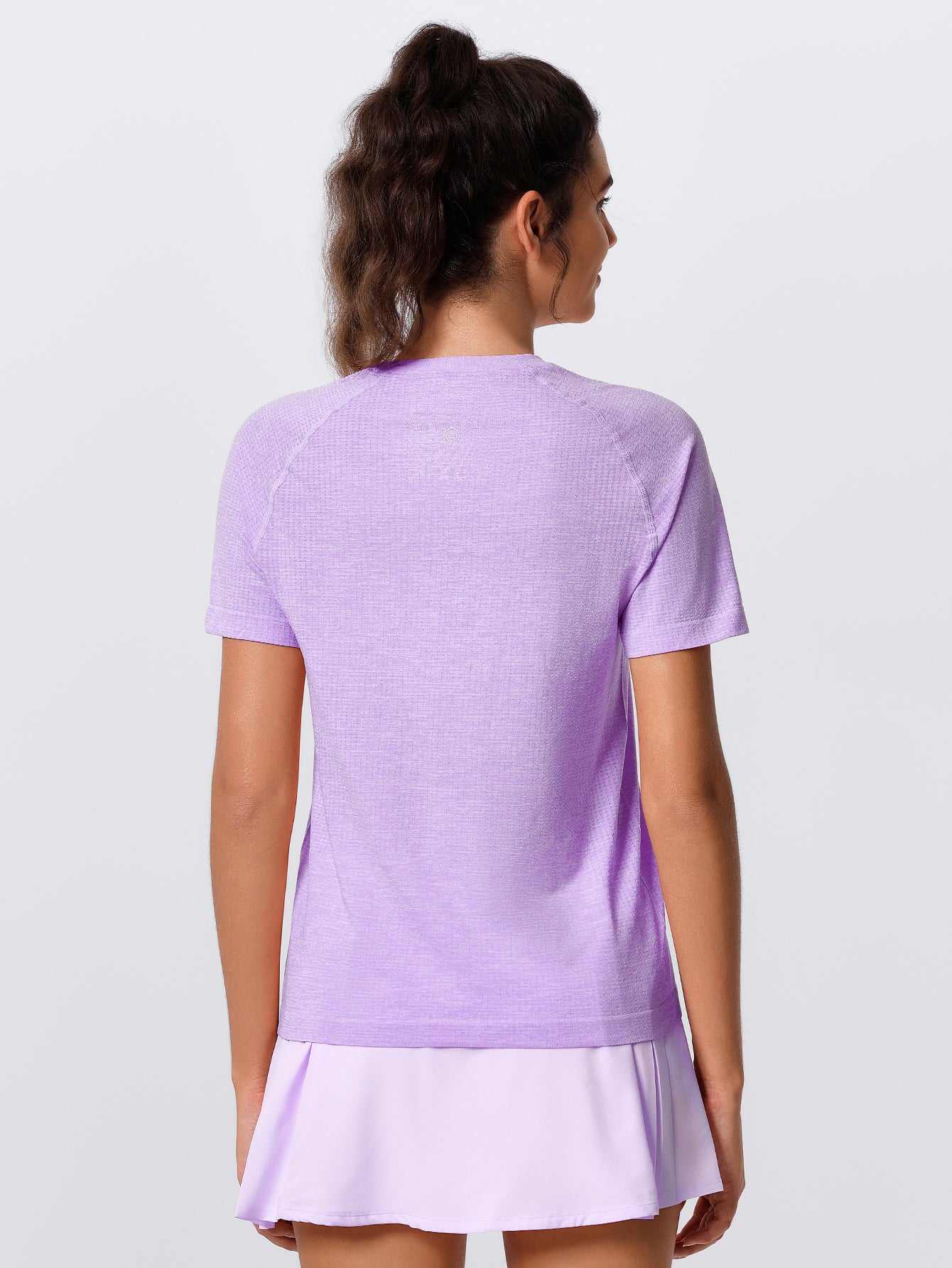 Soutien-gorge de sport sans coutures en tricot côtelé à dos nageur