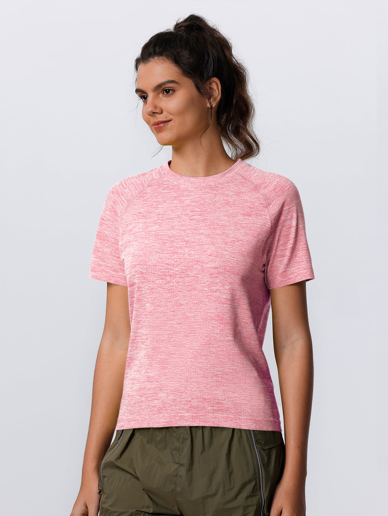 Soutien-gorge de sport sans coutures en tricot côtelé à dos nageur