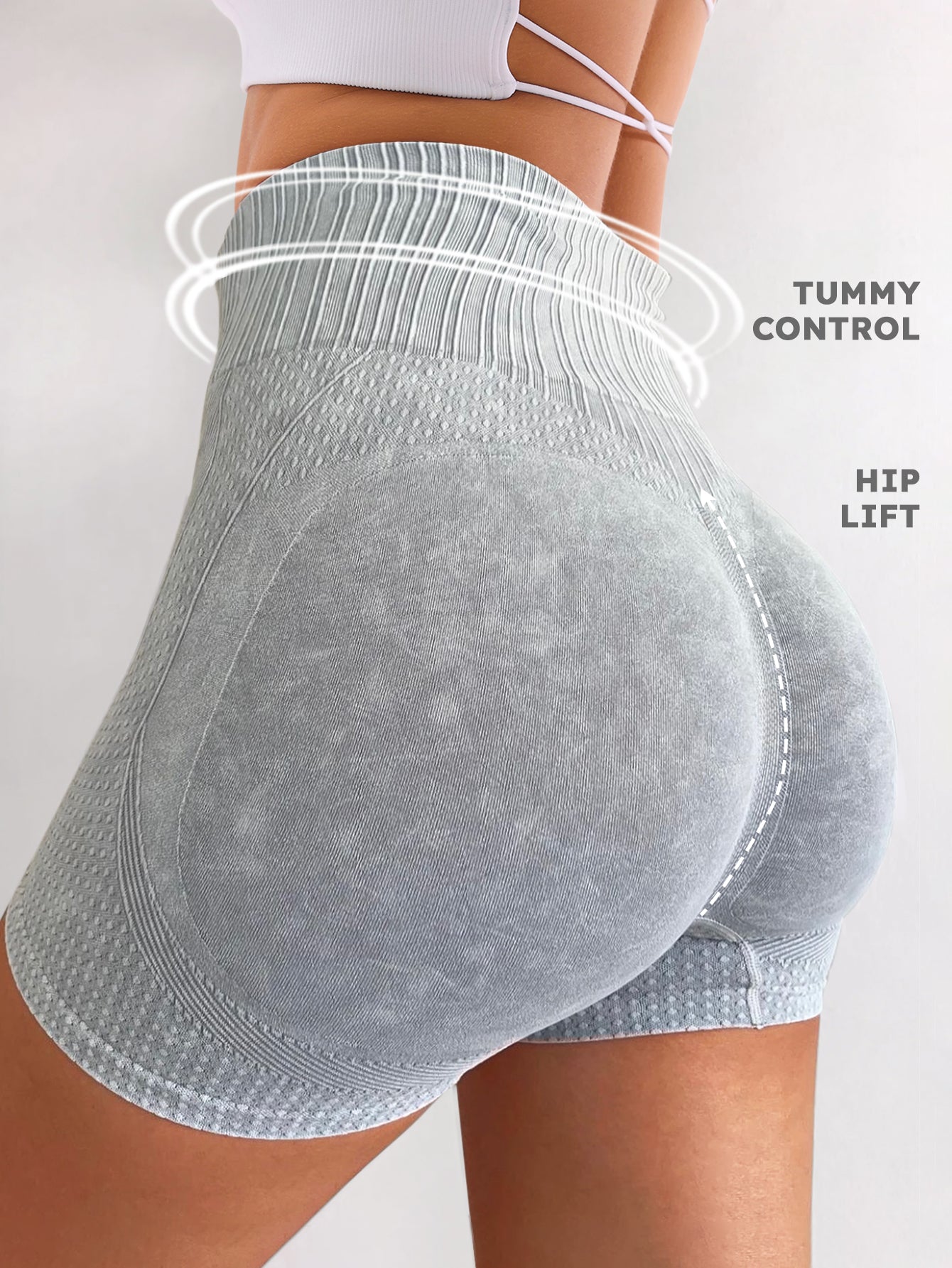 Pantalones cortos sin costuras perfumados que realzan los glúteos