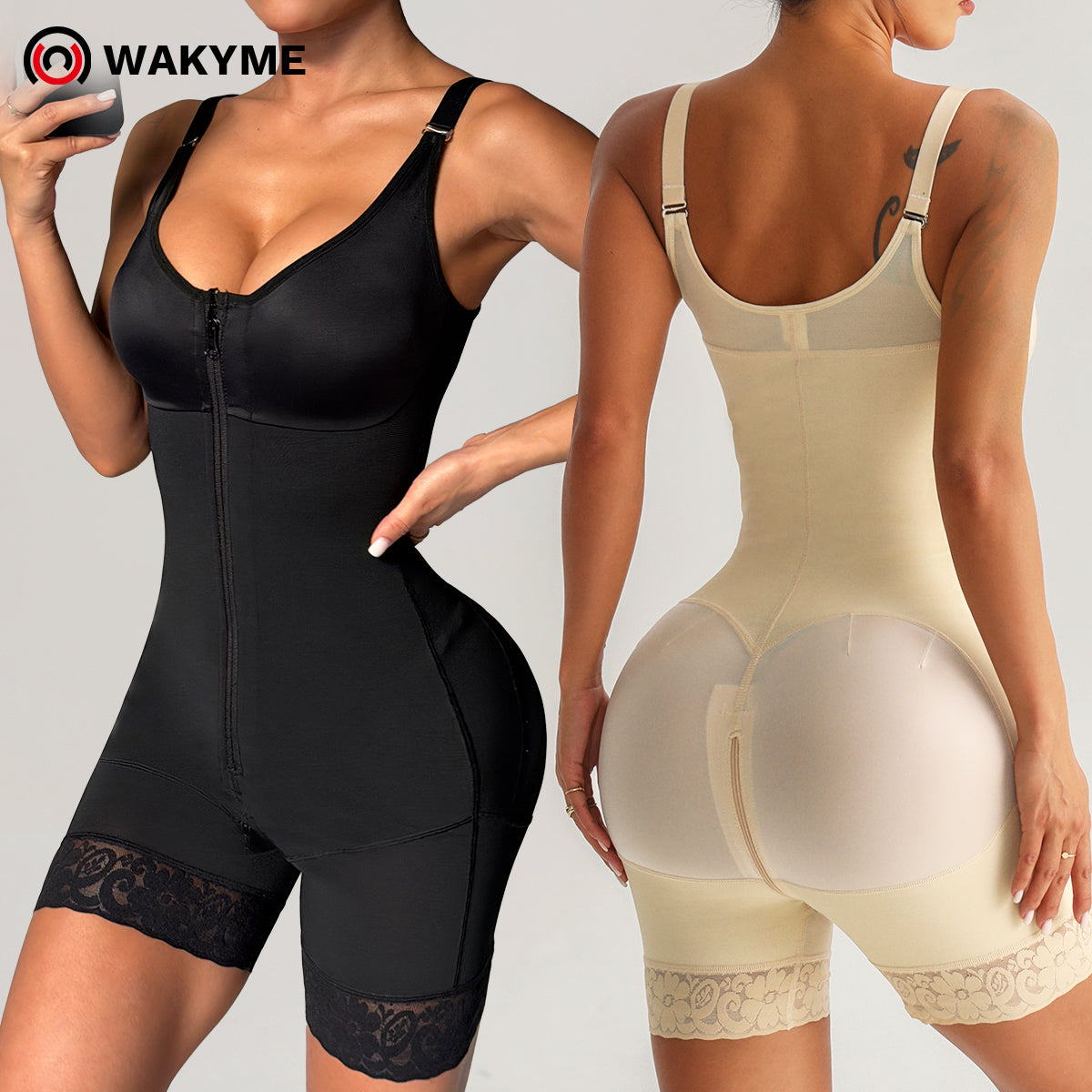 Vêtement gainant pour le corps entier, contrôle du ventre, taille arrachée, lifting des fesses, sans couture