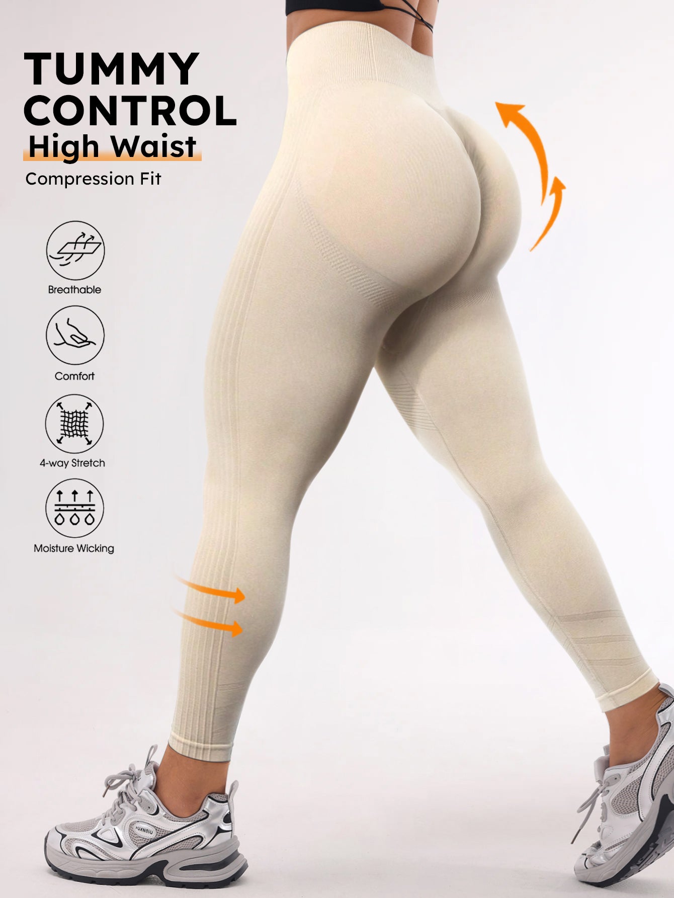 Legging taille haute gainant sans coutures