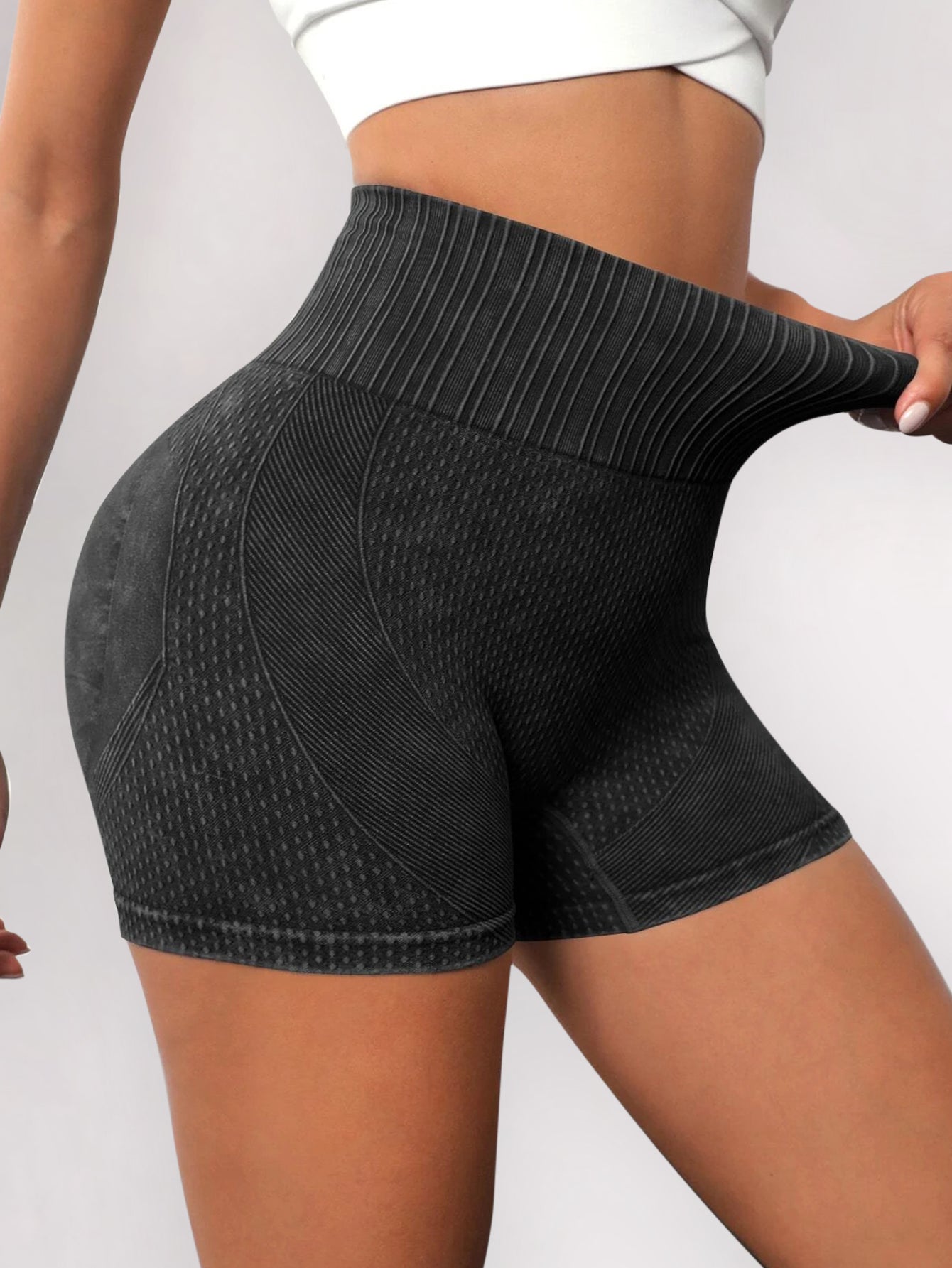 Pantalones cortos sin costuras perfumados que realzan los glúteos