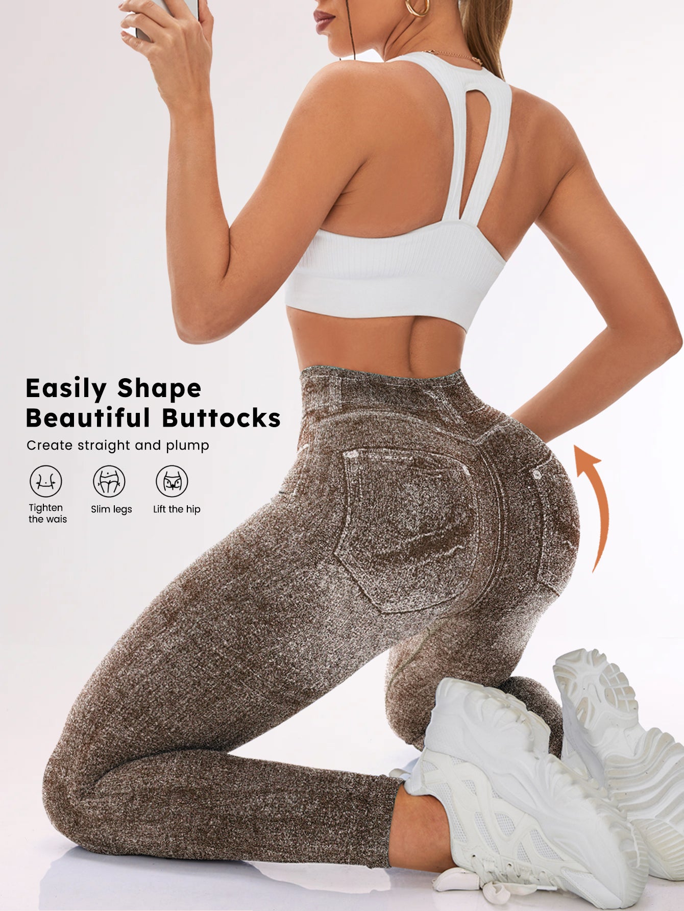 Legging taille haute gainant sans coutures