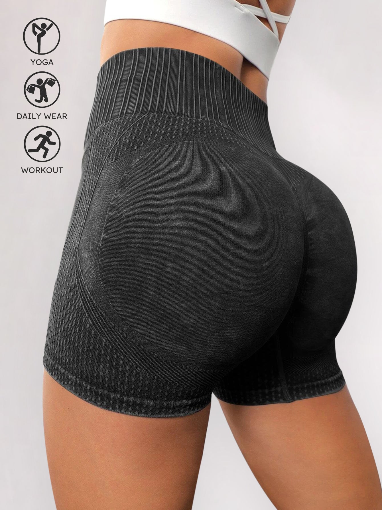 Pantalones cortos sin costuras perfumados que realzan los glúteos