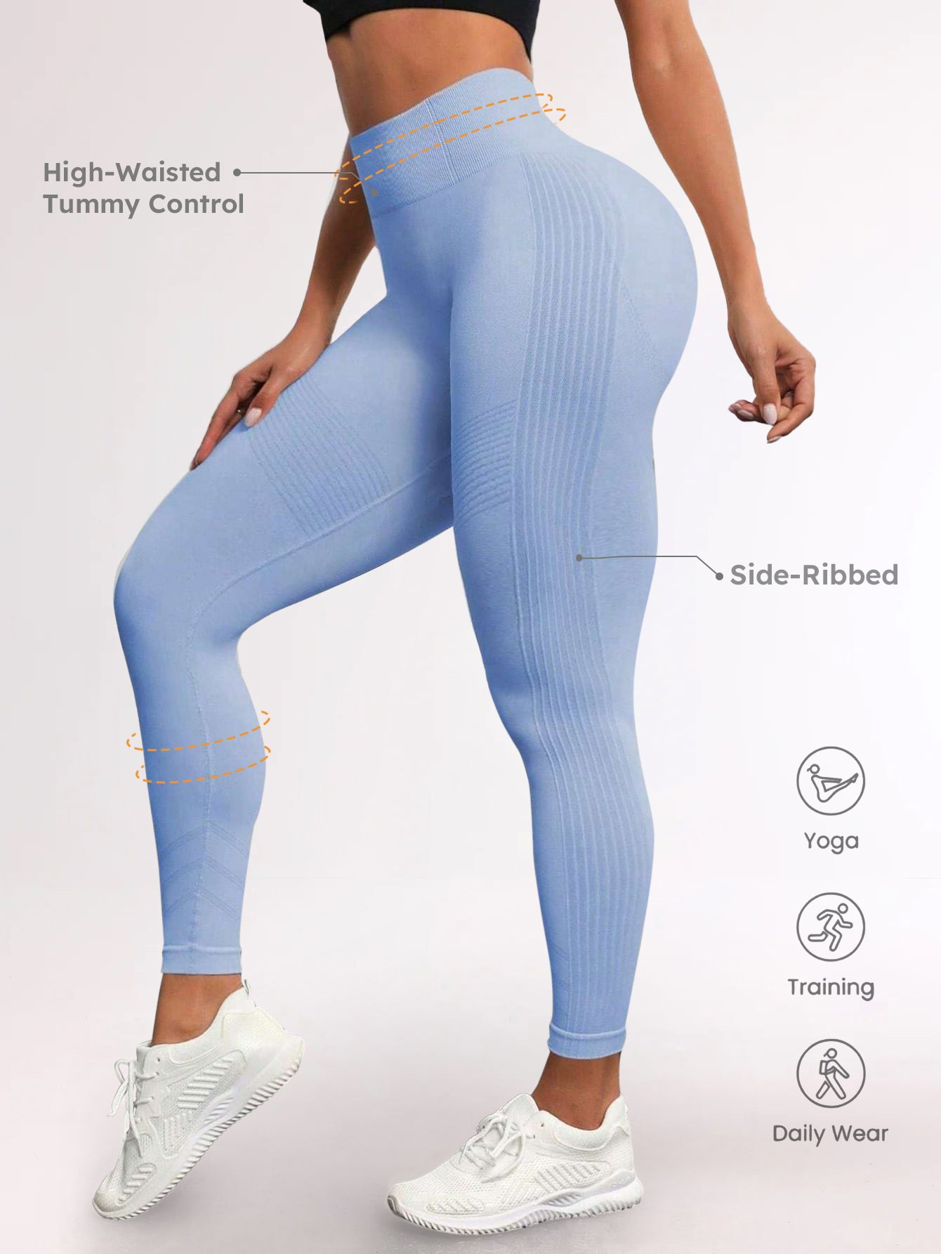 Legging taille haute gainant sans coutures