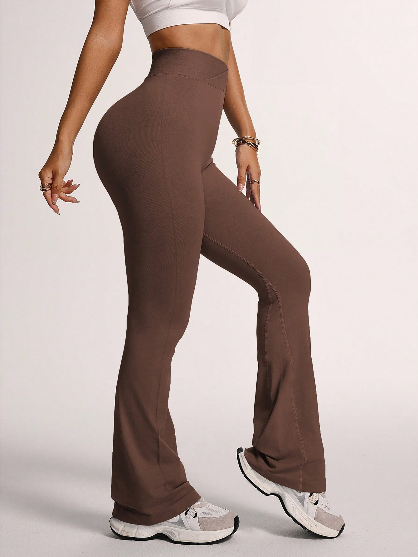 Women’s High Waist V-Cut Flare Pants