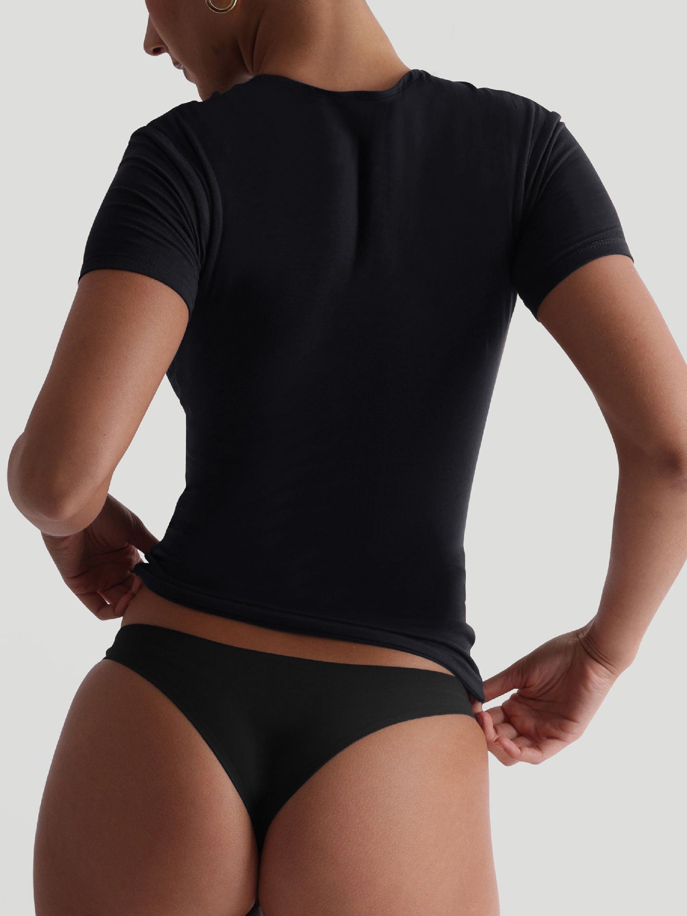 Haut à manches courtes sans coutures ultra doux et parfumé