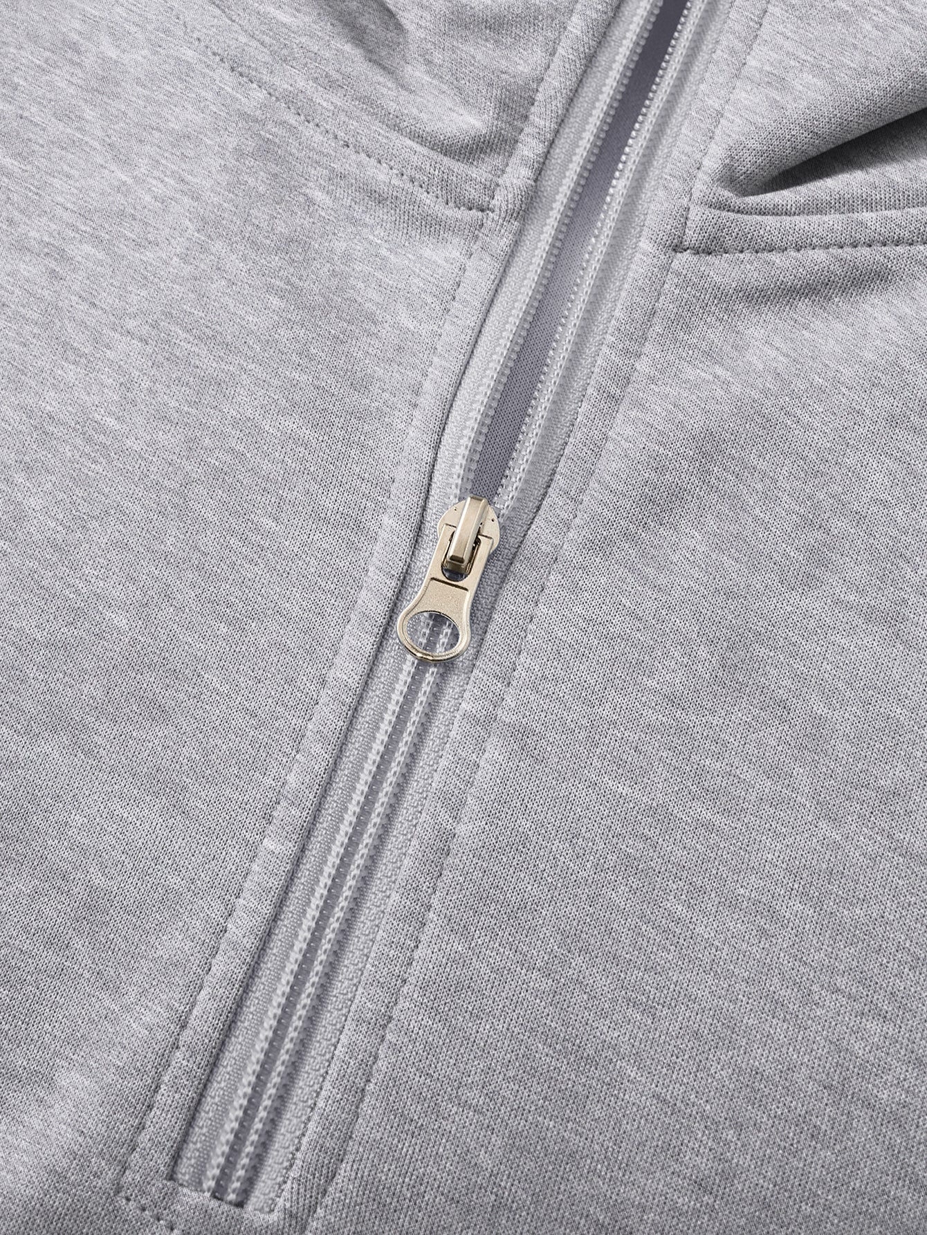 Women’s Dual Pockets & Ribbed Hem Half-Zip Hoodie