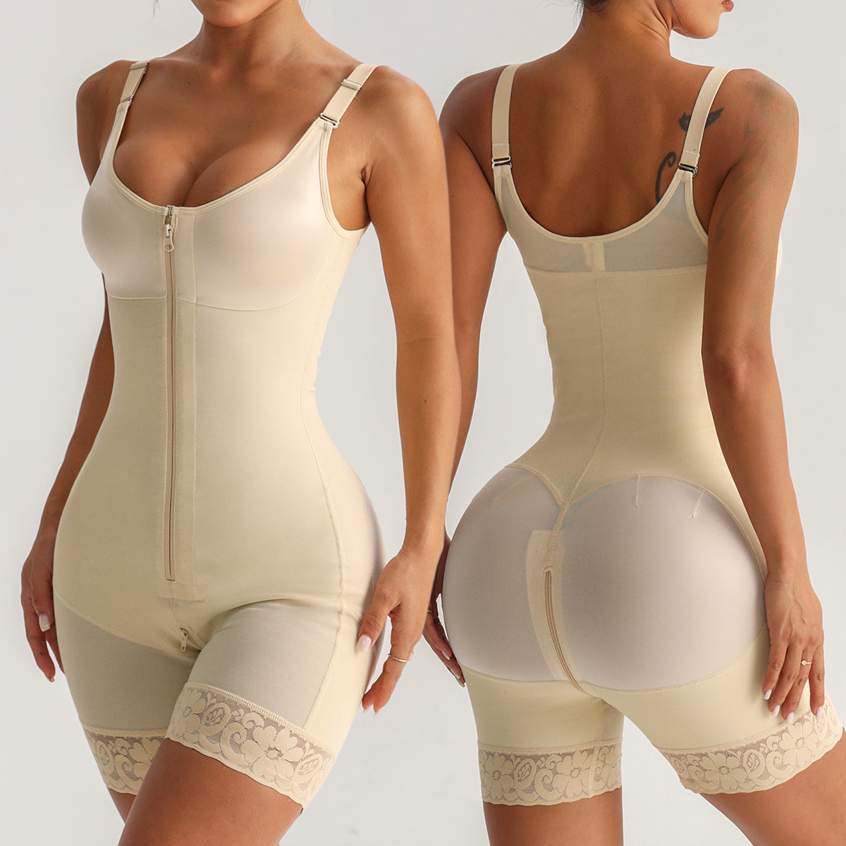 Vêtement gainant pour le corps entier, contrôle du ventre, taille arrachée, lifting des fesses, sans couture