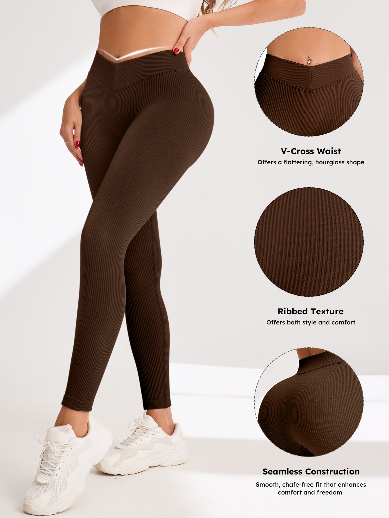 Legging taille haute gainant sans coutures