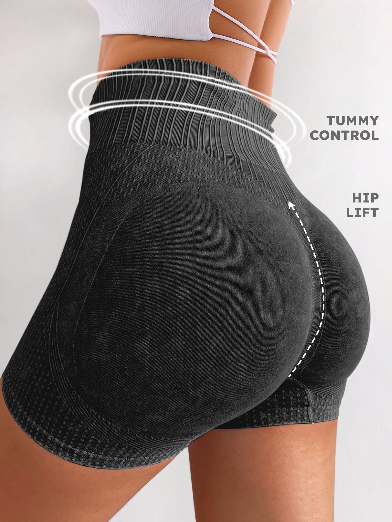 Pantalones cortos sin costuras perfumados que realzan los glúteos