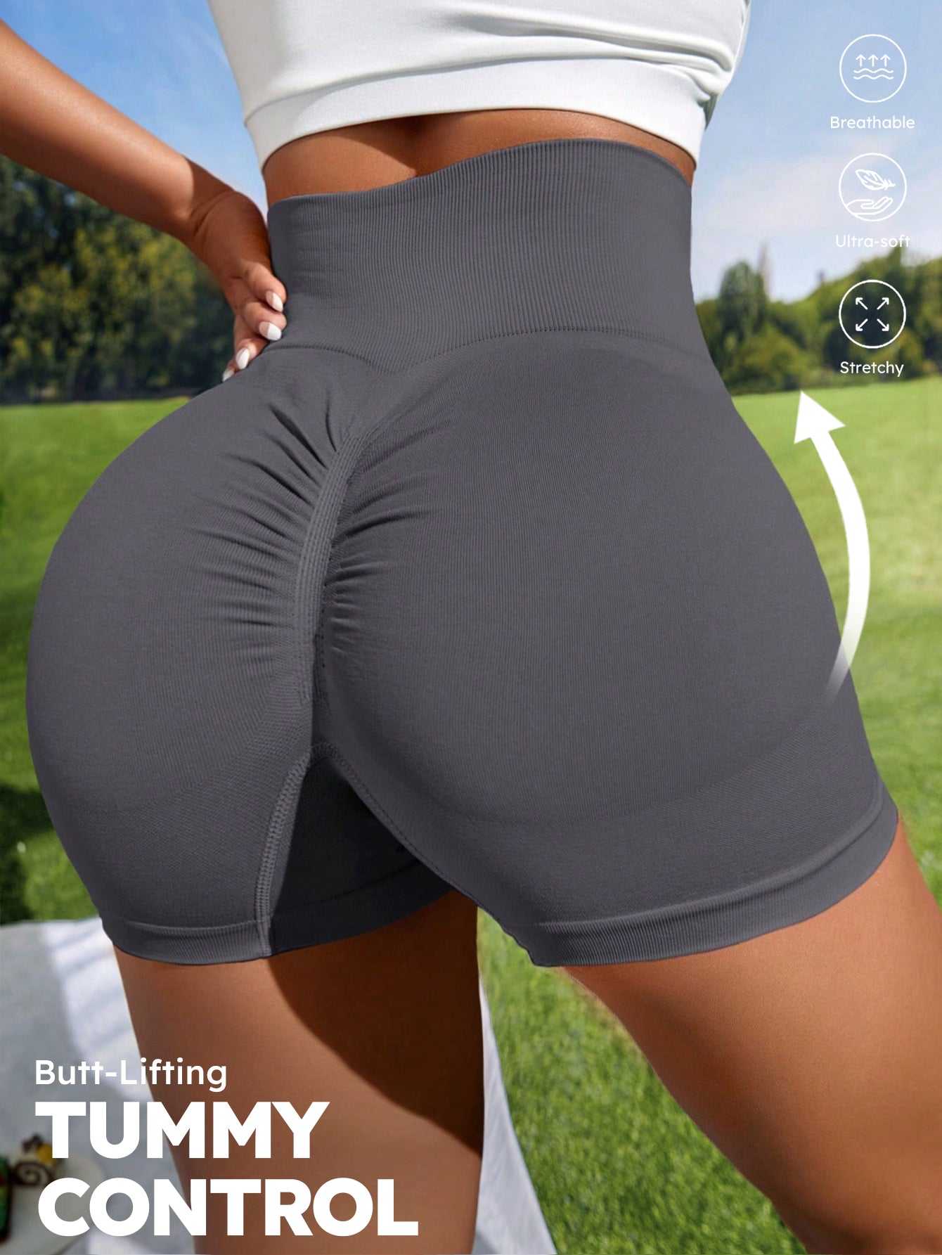 High Waist Tummy Control Butt-Lifting Seamless Shorts