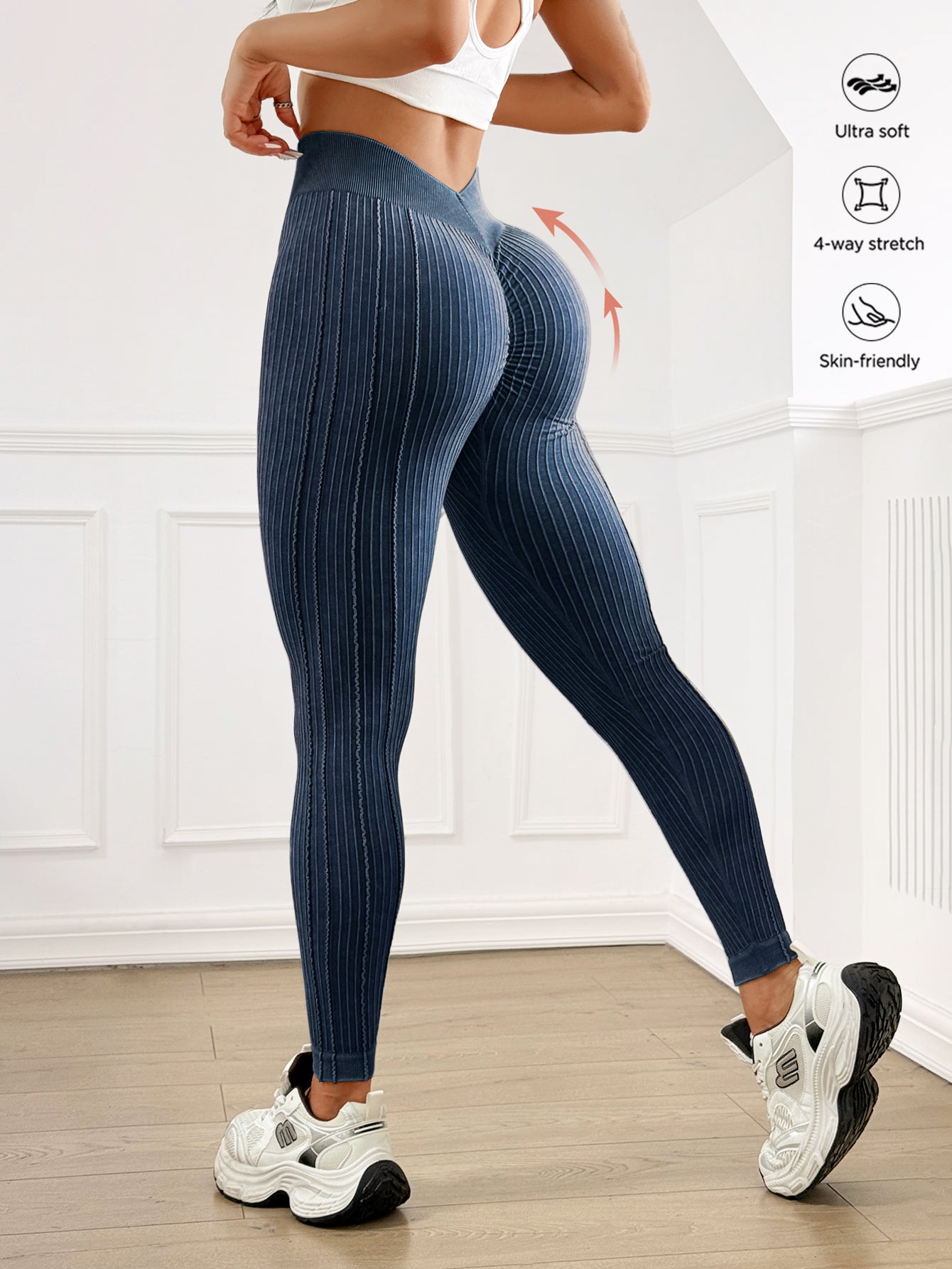 Leggings sin costuras con cintura alta y control de abdomen
