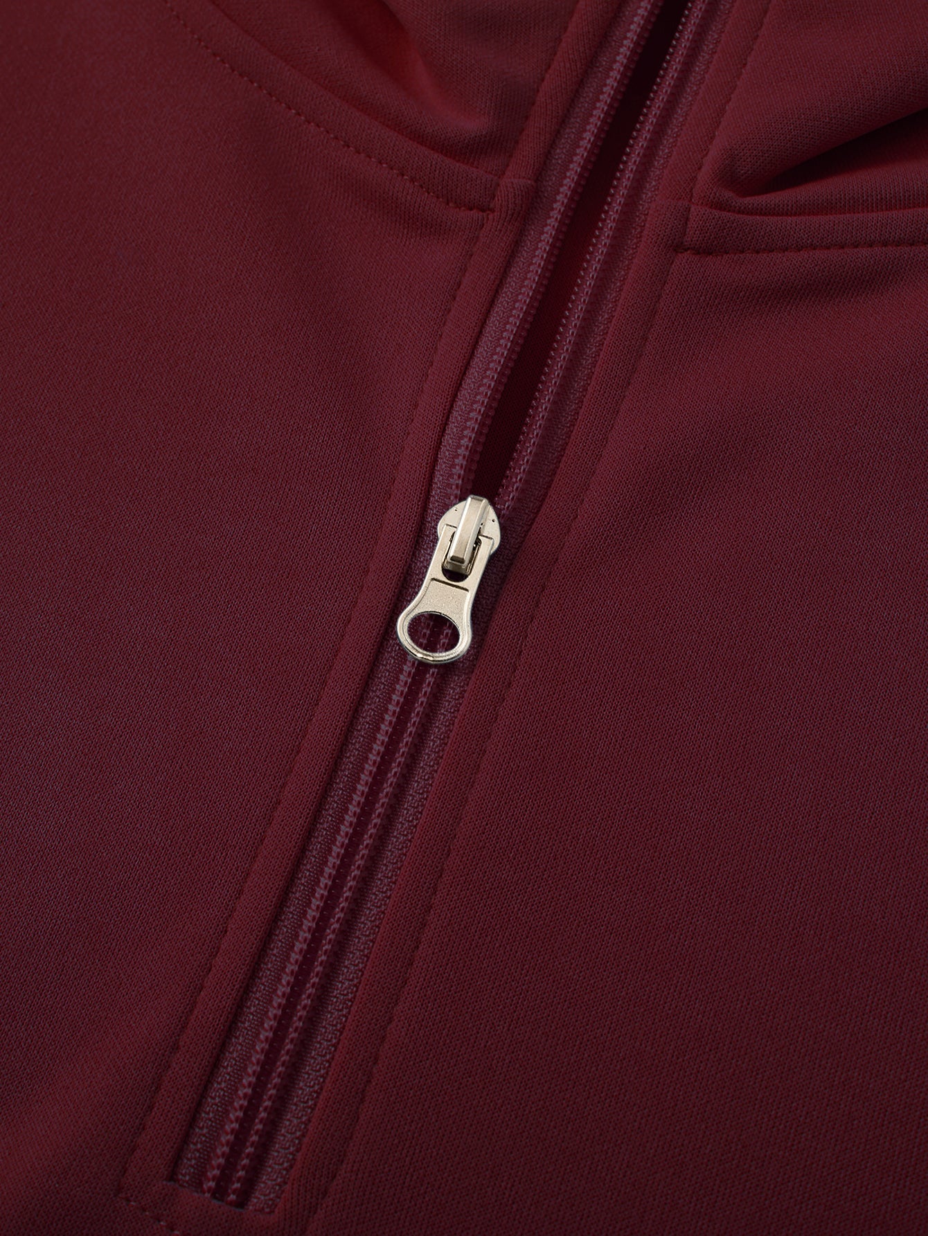 Women’s Dual Pockets & Ribbed Hem Half-Zip Hoodie