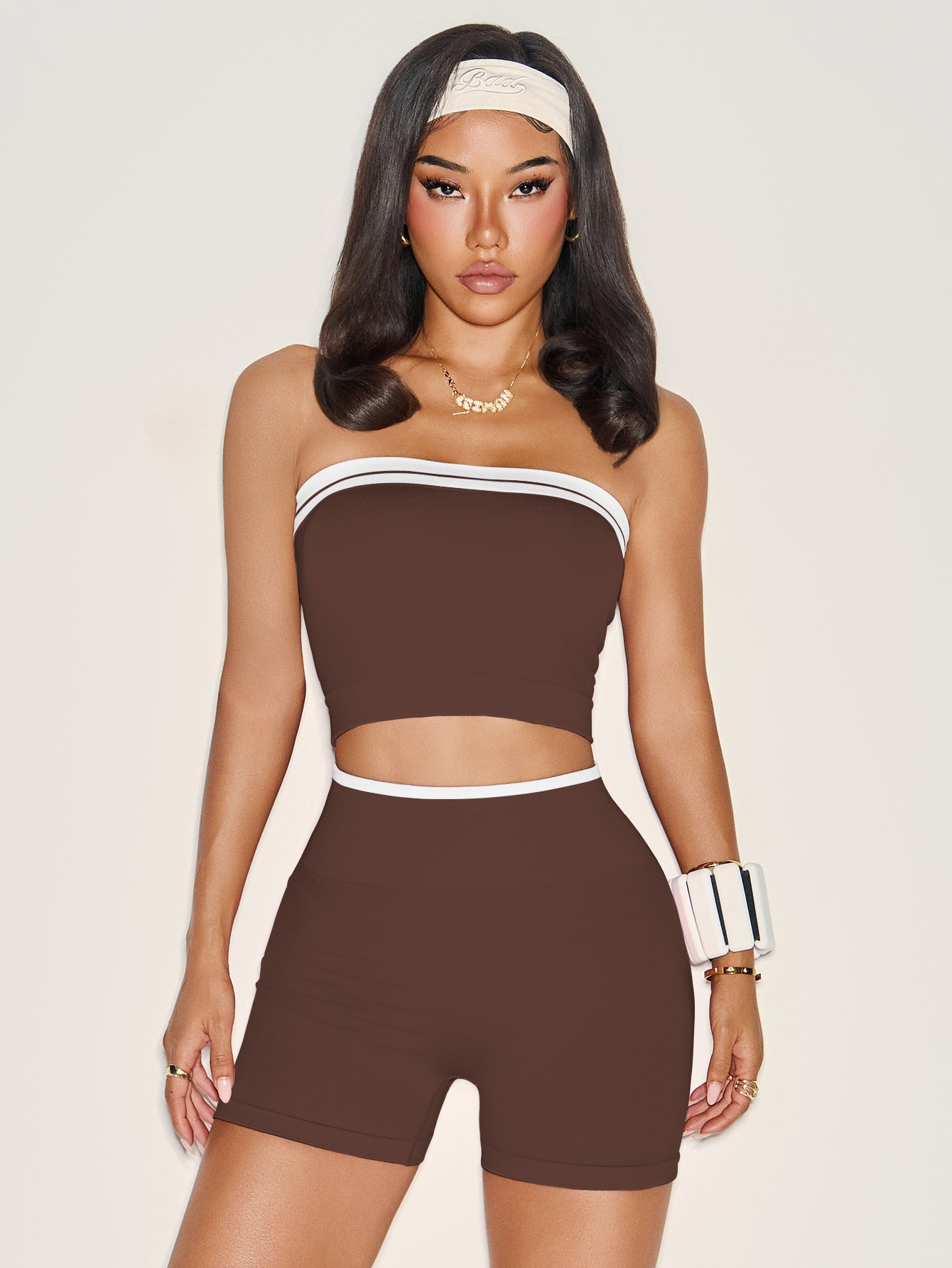 Leggings sin costuras de punto acanalado perfumado
