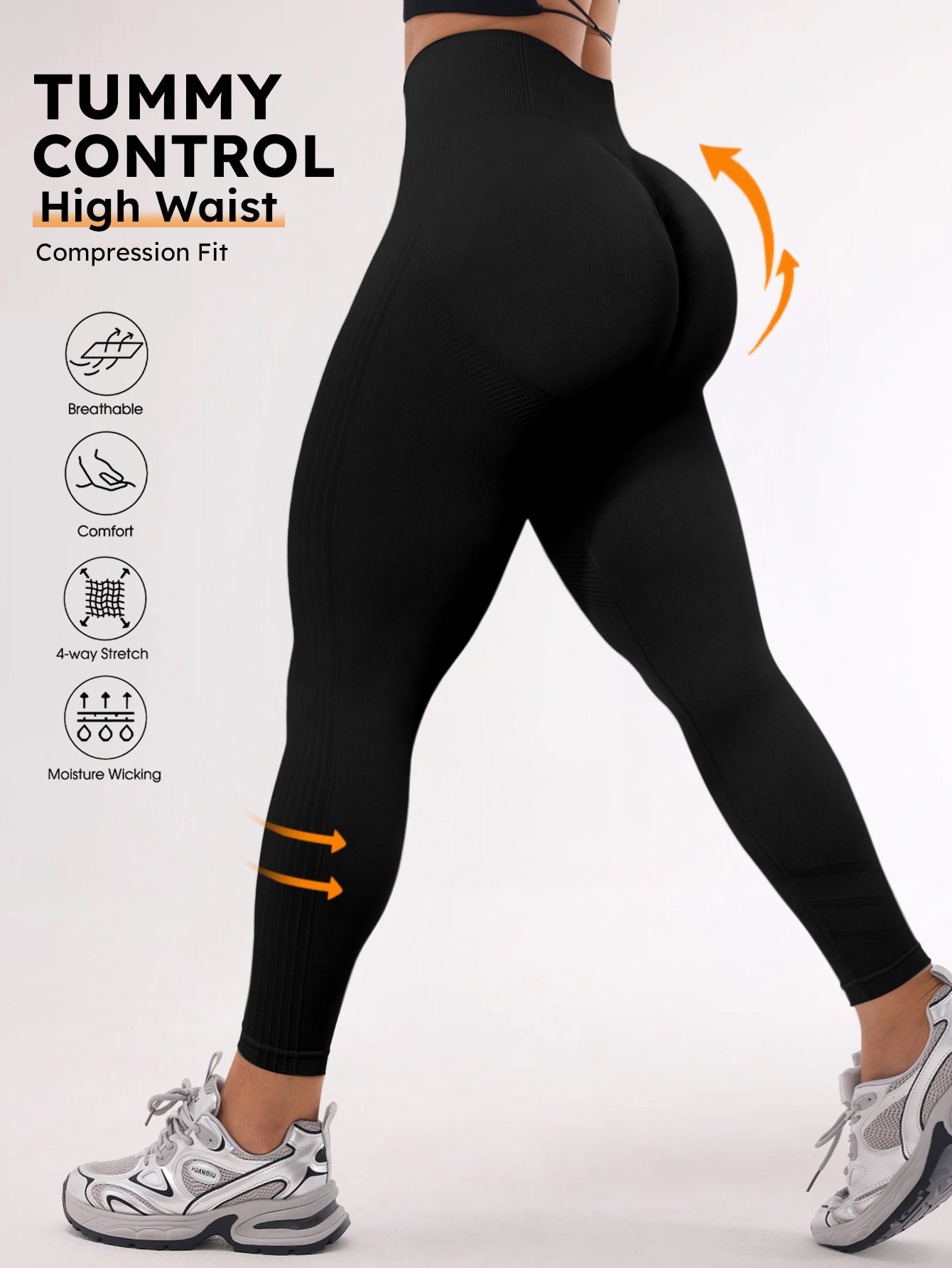 Legging taille haute gainant sans coutures