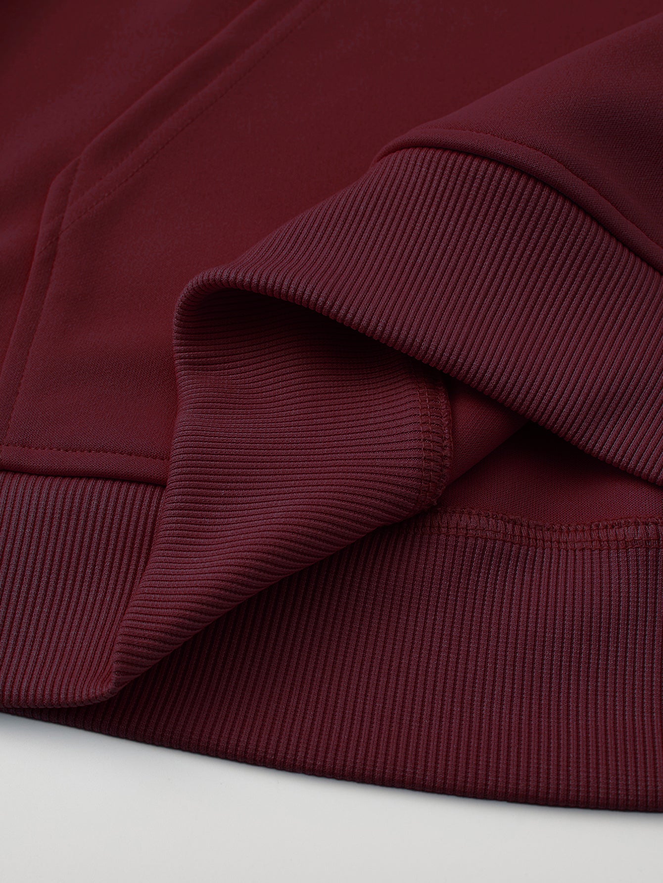 Women’s Dual Pockets & Ribbed Hem Half-Zip Hoodie