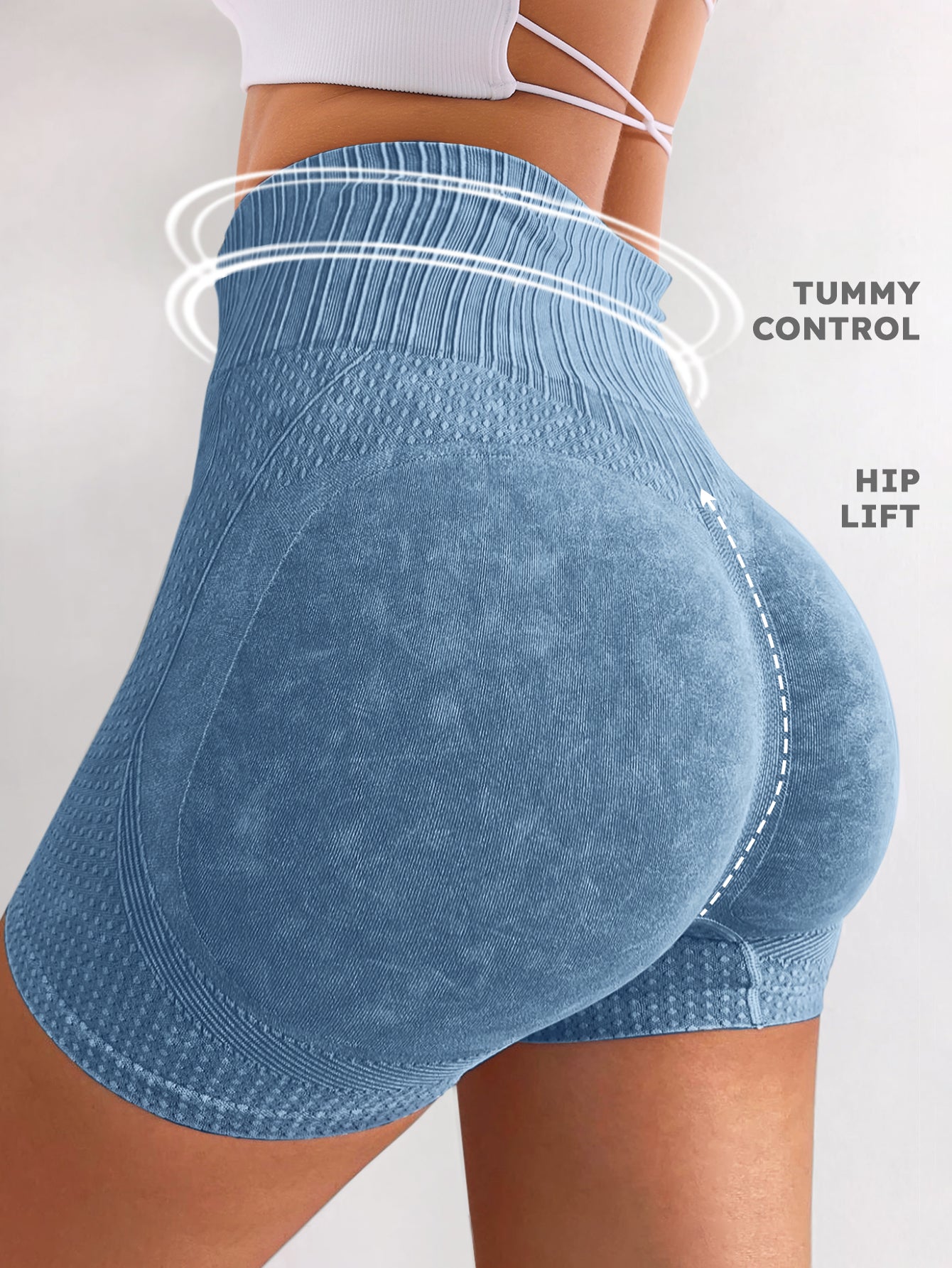 Pantalones cortos sin costuras perfumados que realzan los glúteos