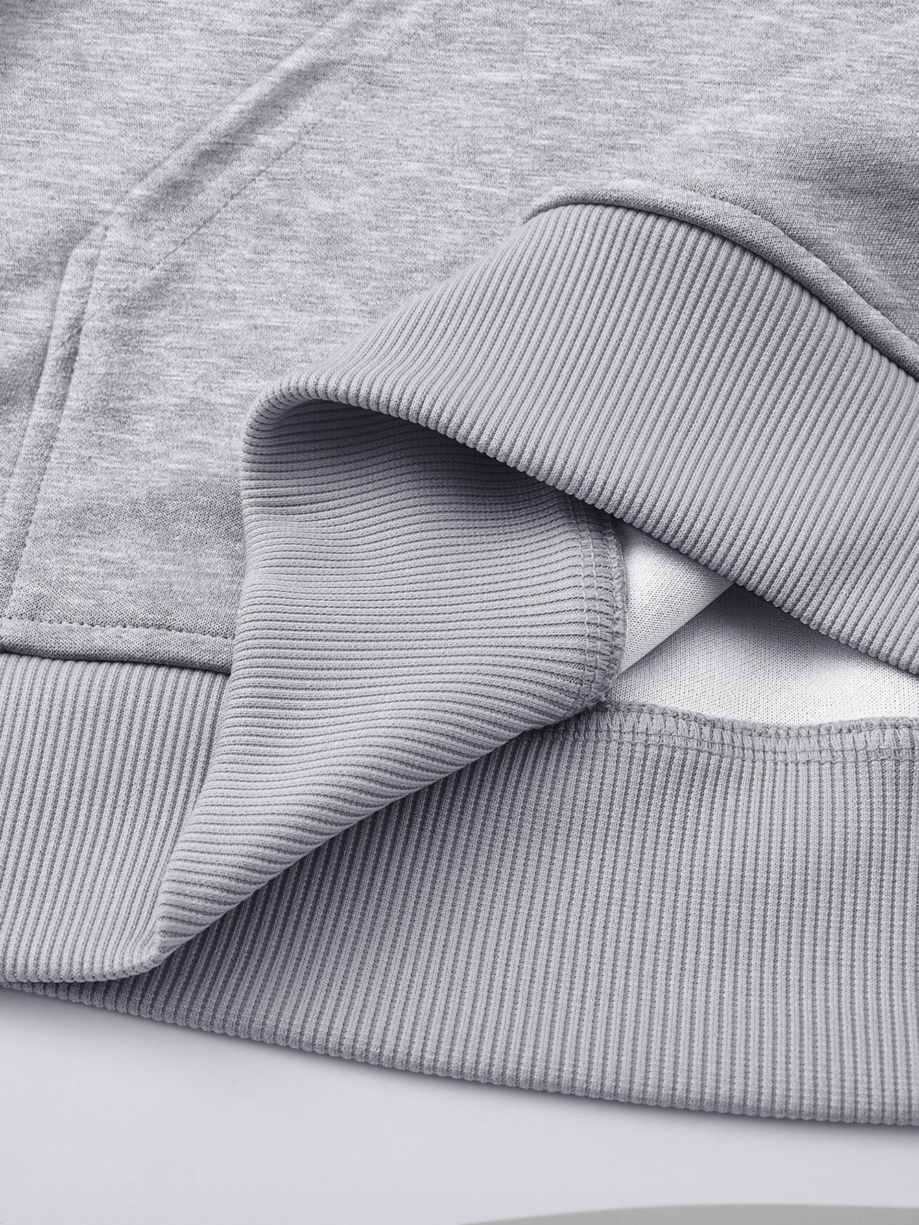 Women’s Dual Pockets & Ribbed Hem Half-Zip Hoodie