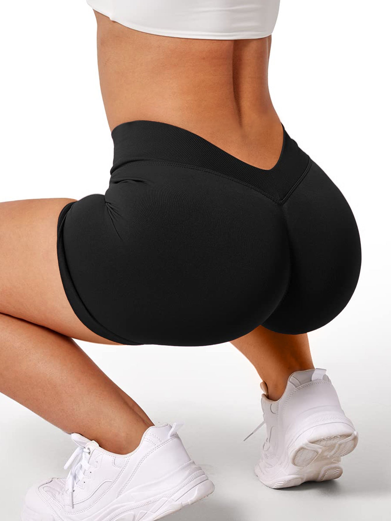 Pantalones cortos sin costuras con escote en V y perfumados