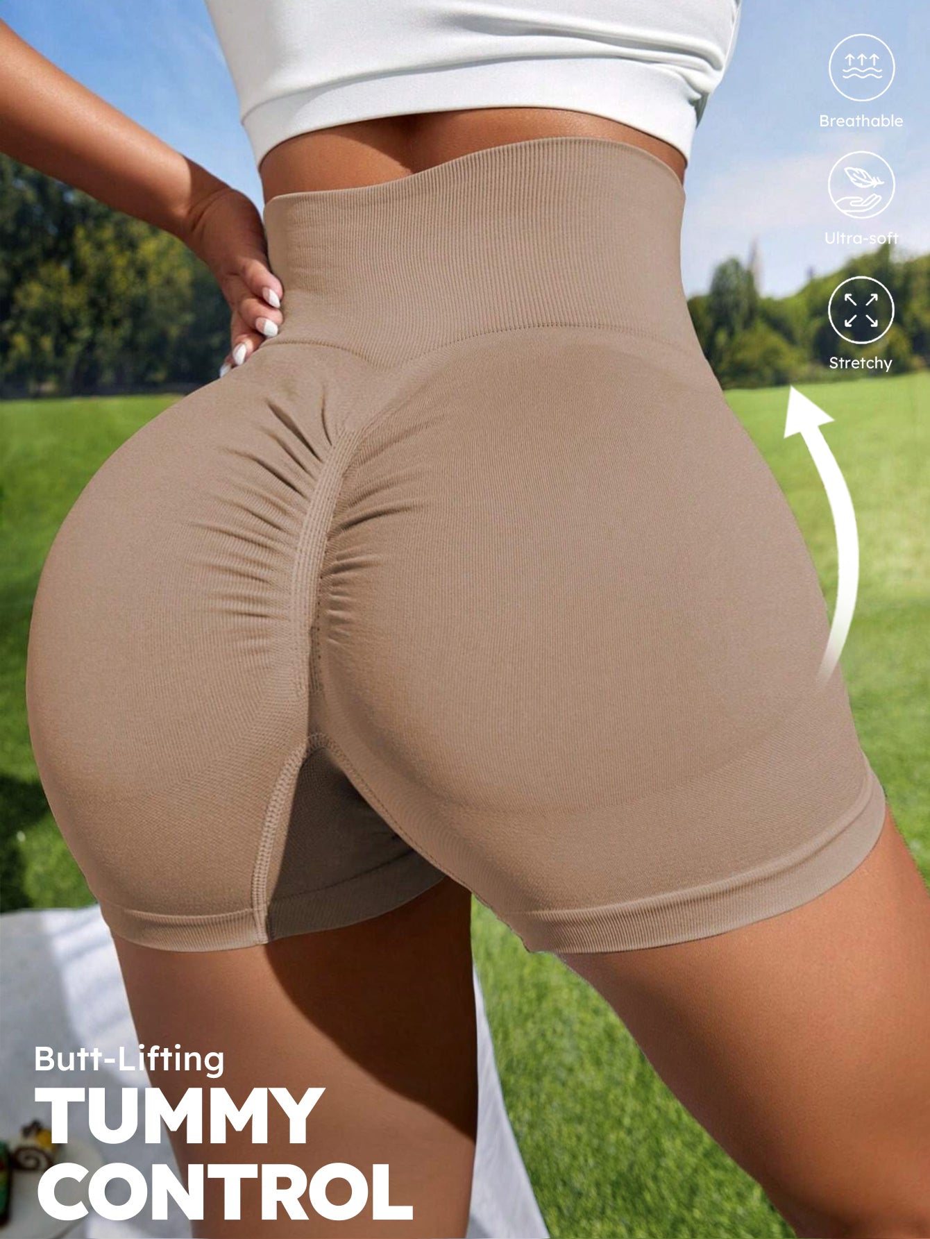 High Waist Tummy Control Butt-Lifting Seamless Shorts