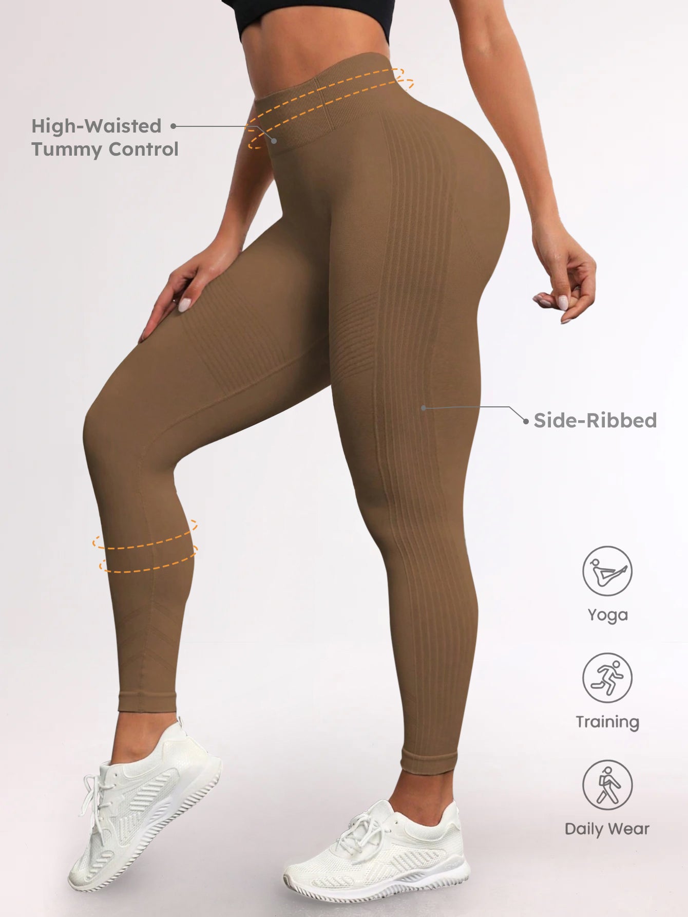 Legging taille haute gainant sans coutures