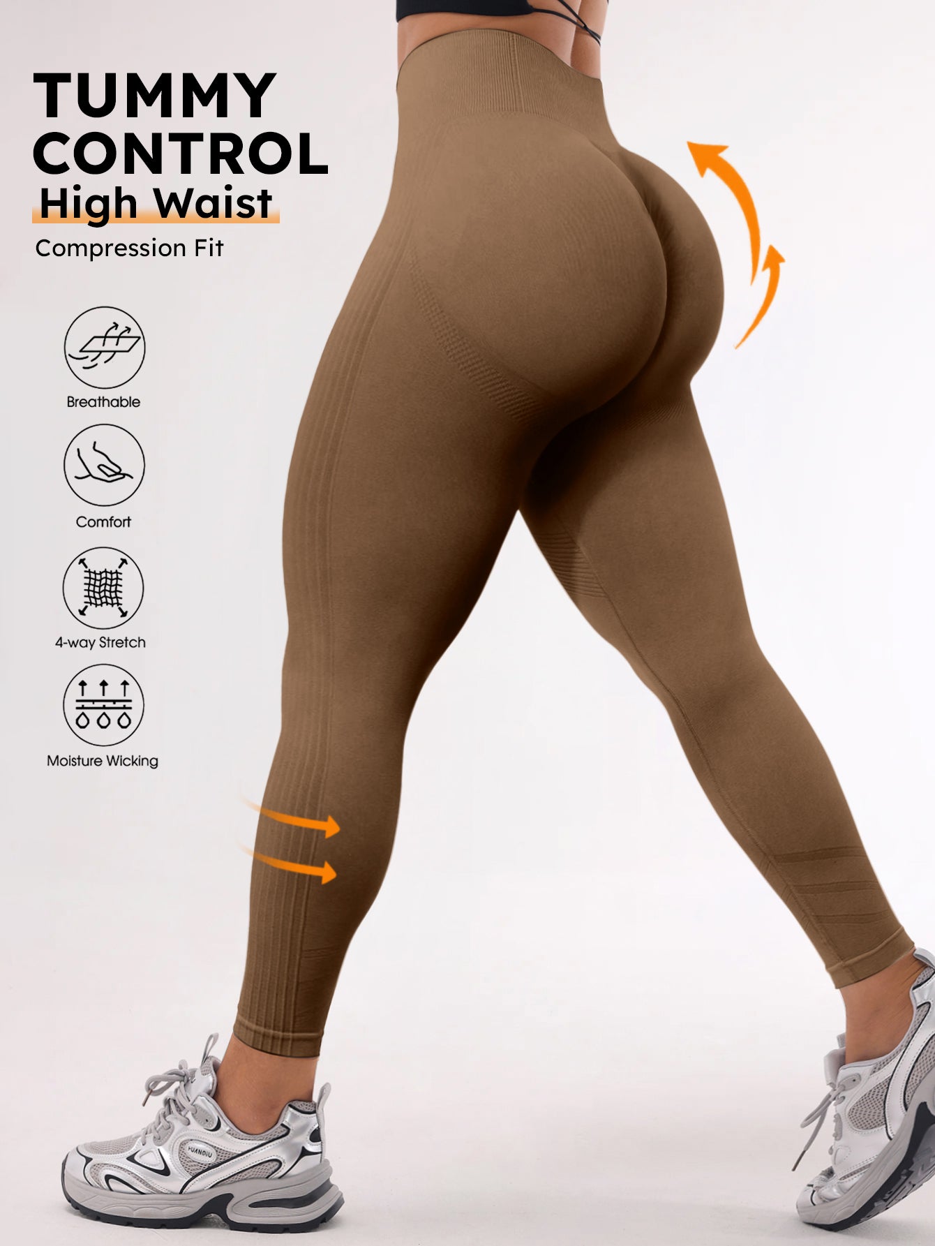 Legging taille haute gainant sans coutures