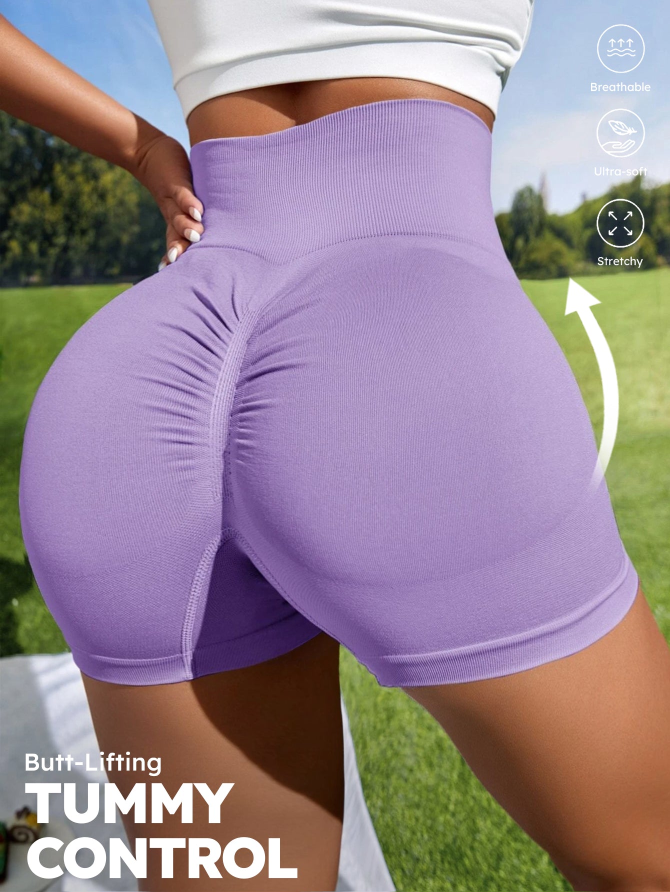 High Waist Tummy Control Butt-Lifting Seamless Shorts