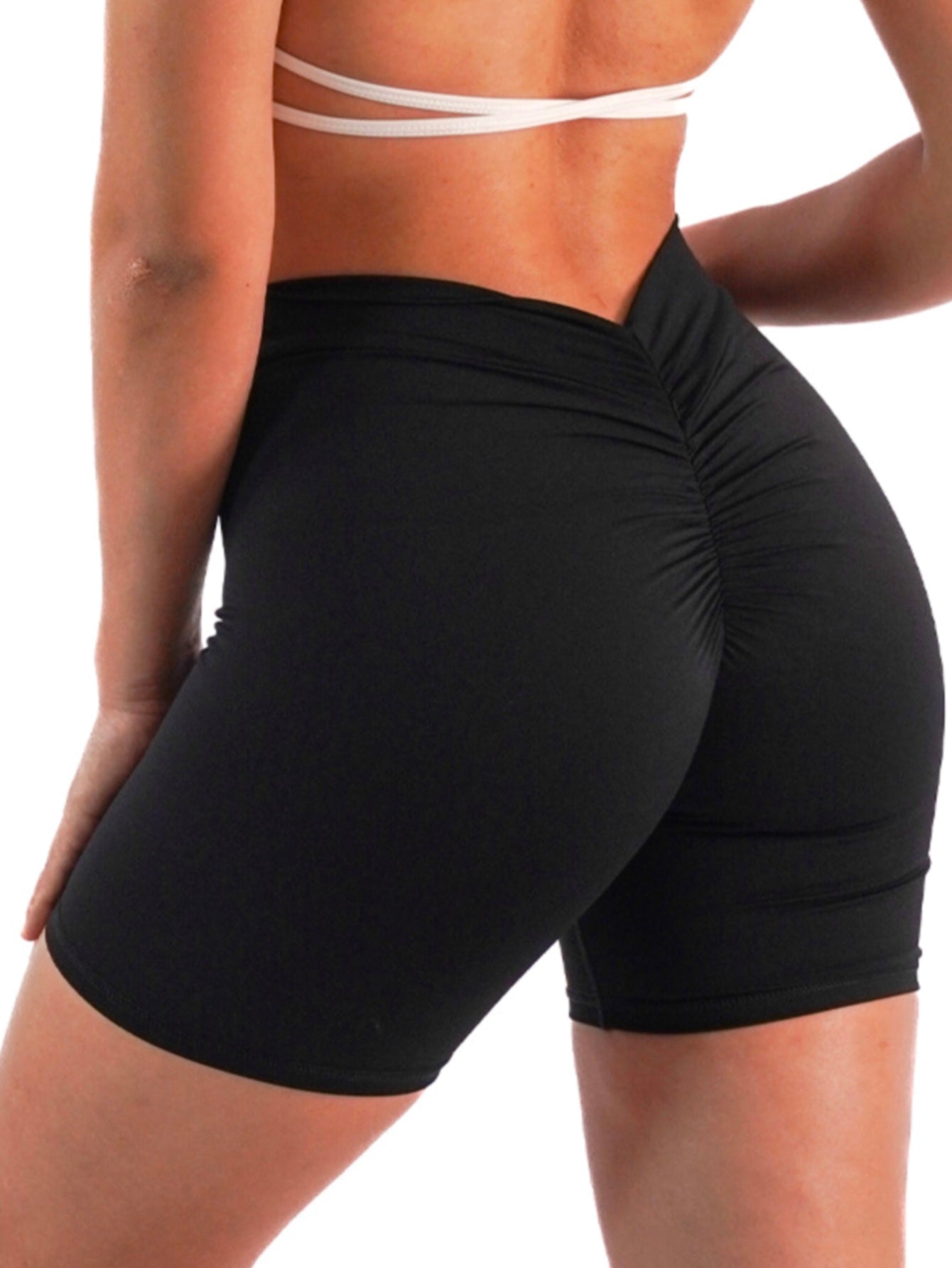 Pantalones cortos sin costuras con escote en V y perfumados
