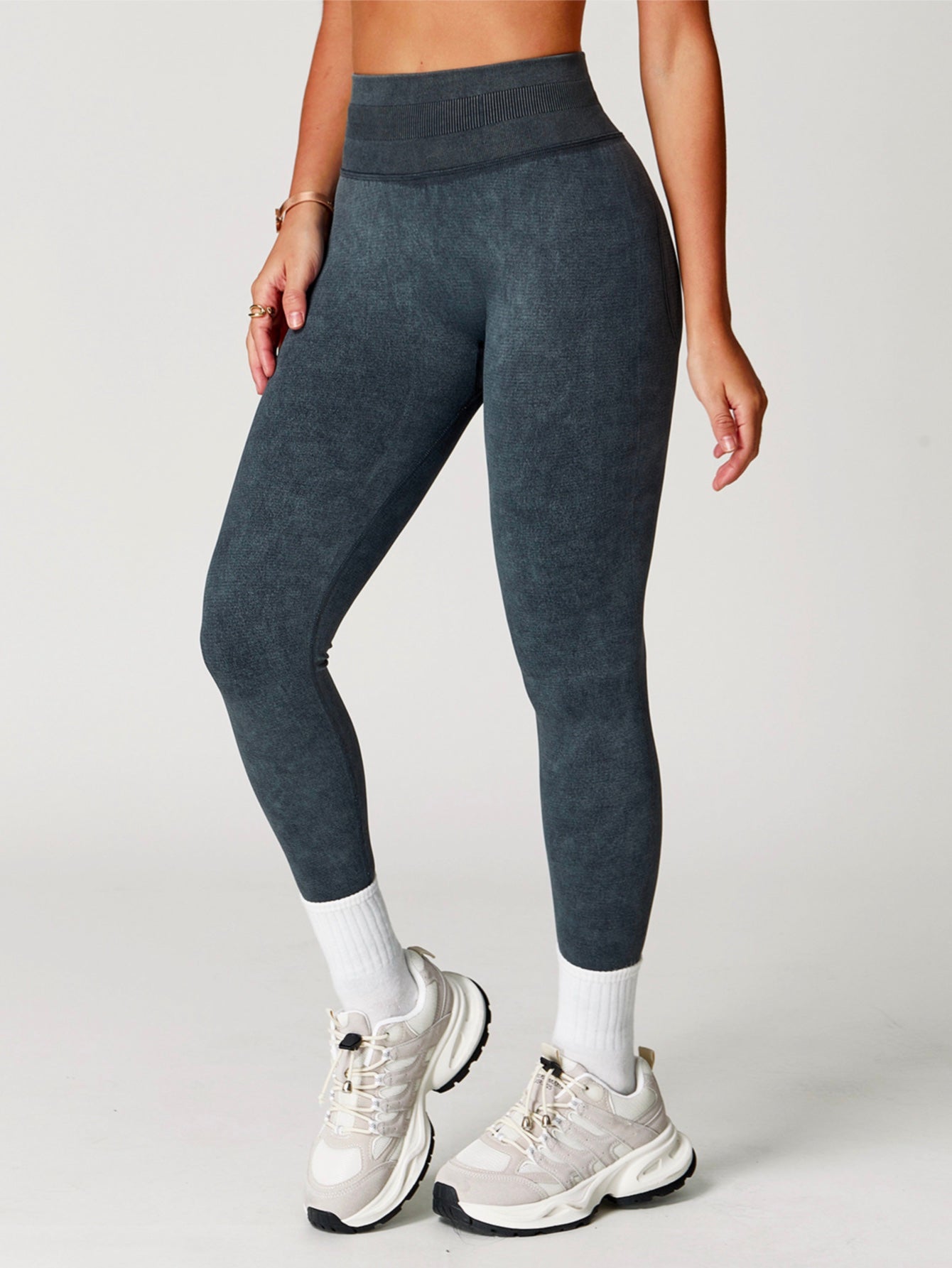High Waist Acid Wash Butt-Lifting Seamless Leggings