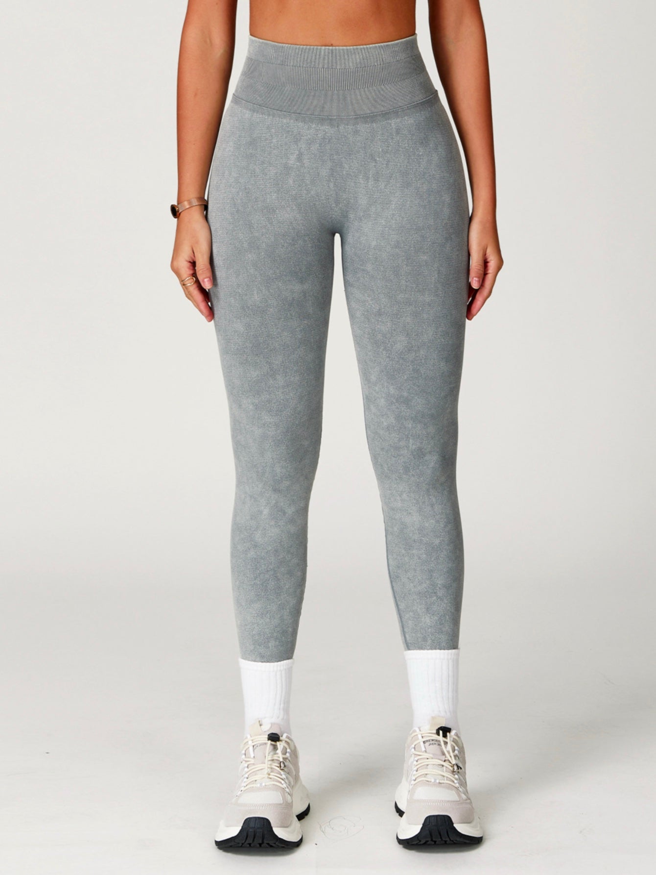 High Waist Acid Wash Butt-Lifting Seamless Leggings