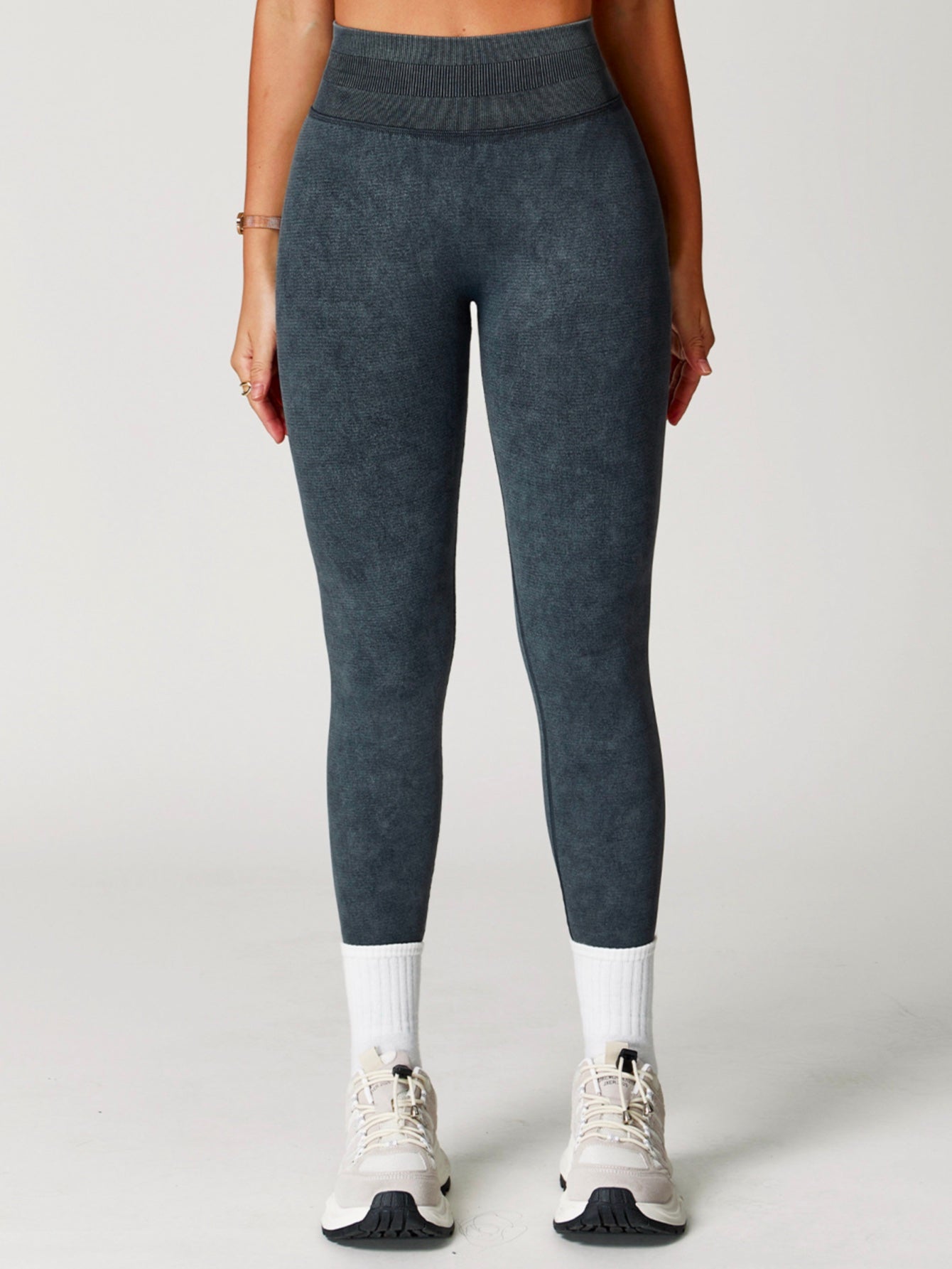 High Waist Acid Wash Butt-Lifting Seamless Leggings