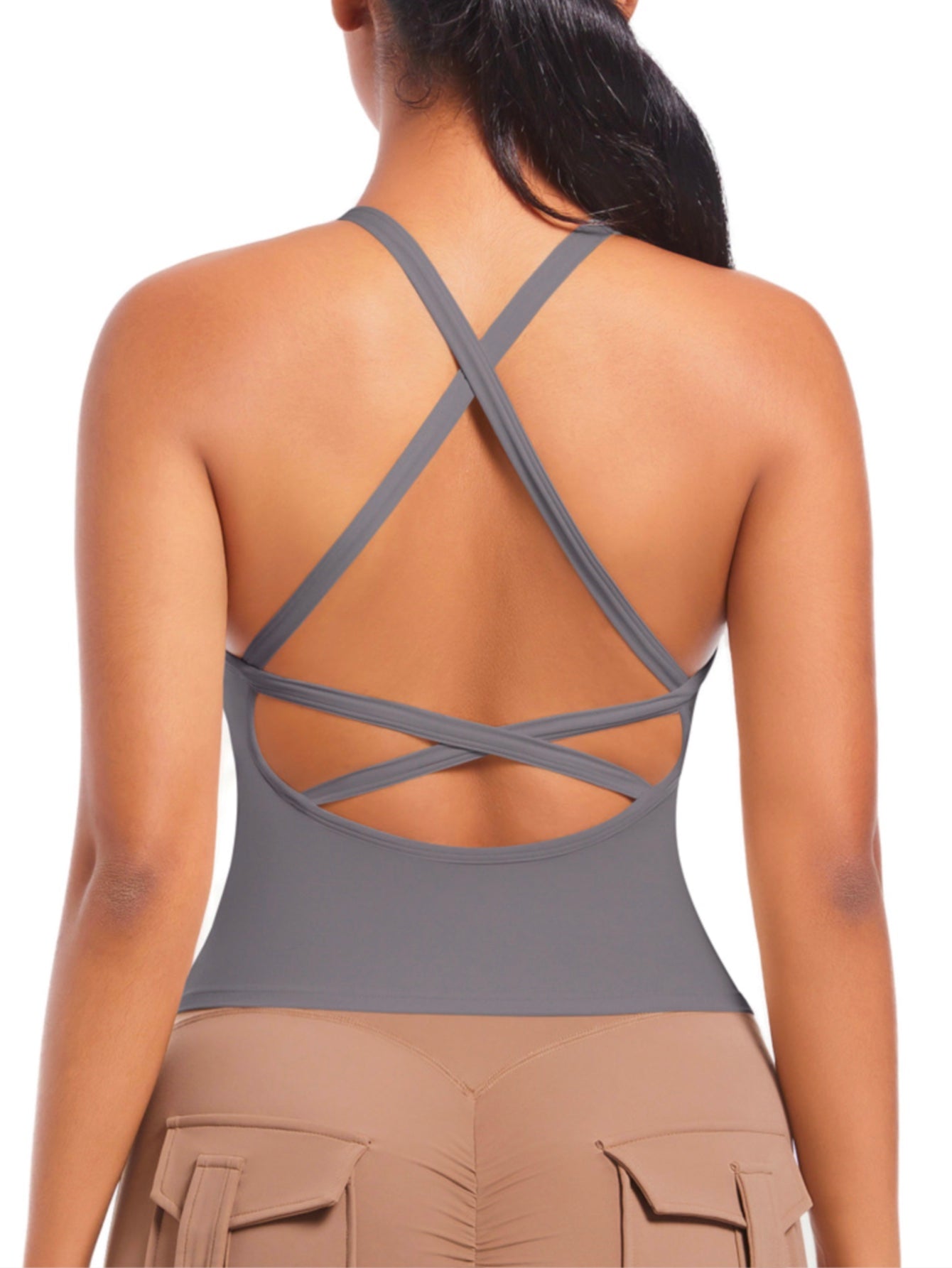 Crisscross Back Crop Top