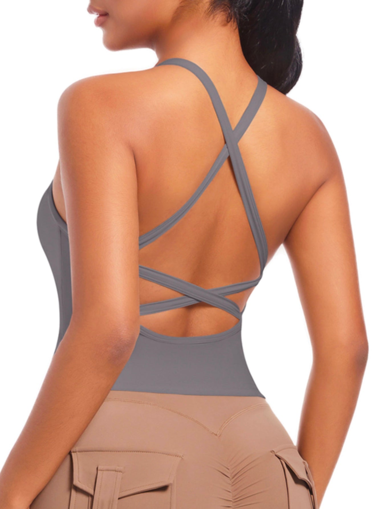 Crisscross Back Crop Top