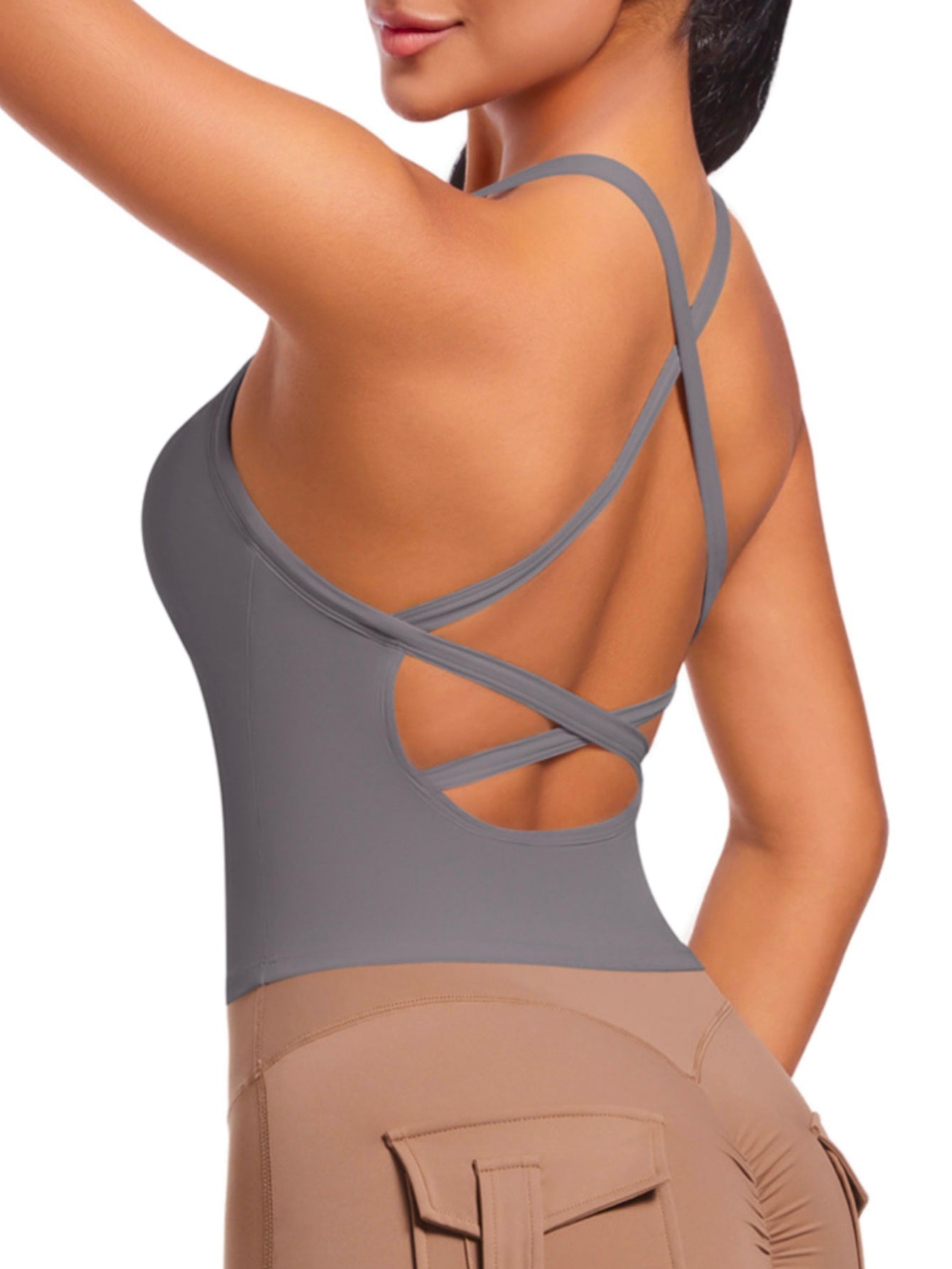 Crisscross Back Crop Top