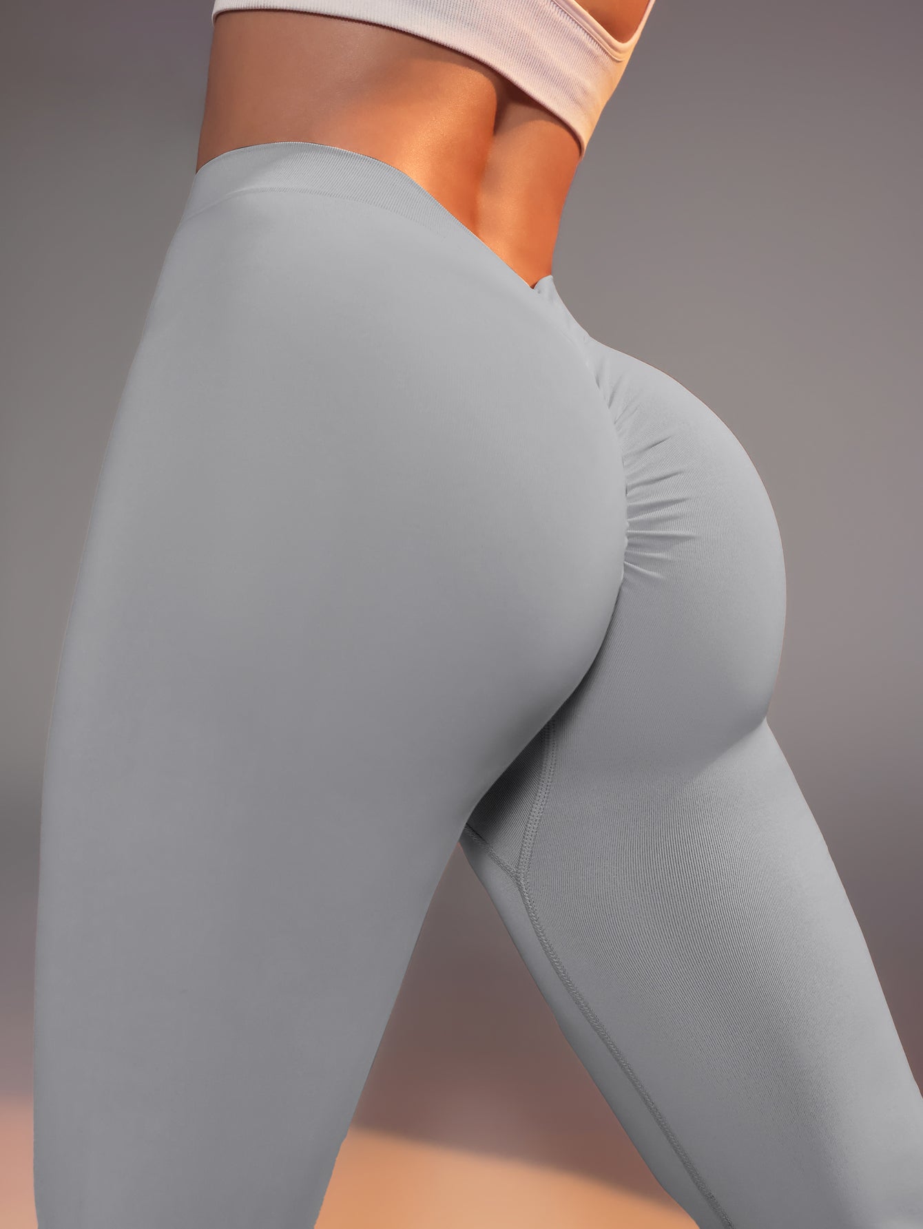 Women's V-Back Butt-Lifting Seamless Flare Pants