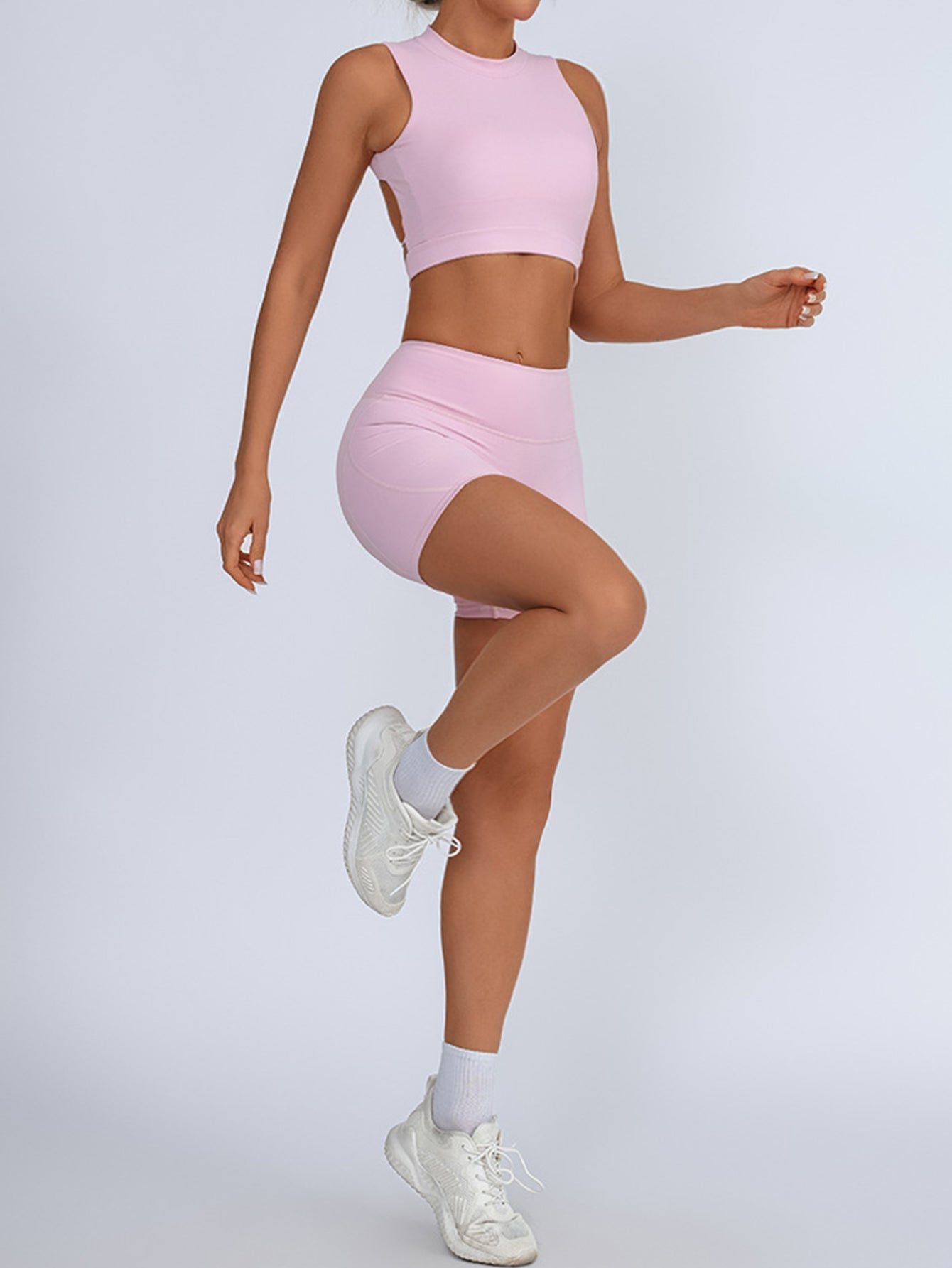 Crossback Tie-Back Sleeveless Crop Top