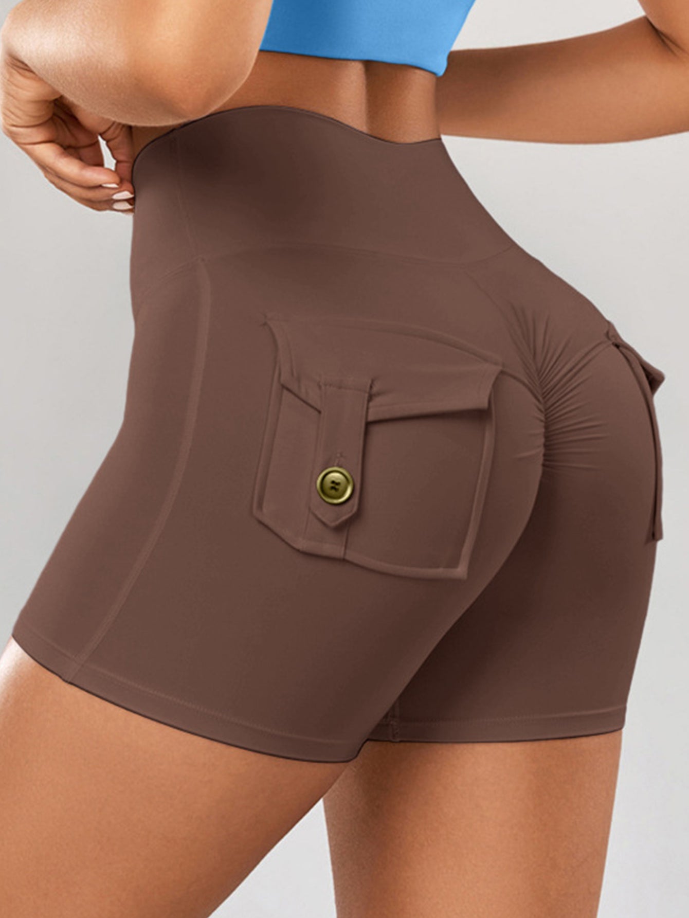 Pantalones cortos sin costuras perfumados que realzan los glúteos