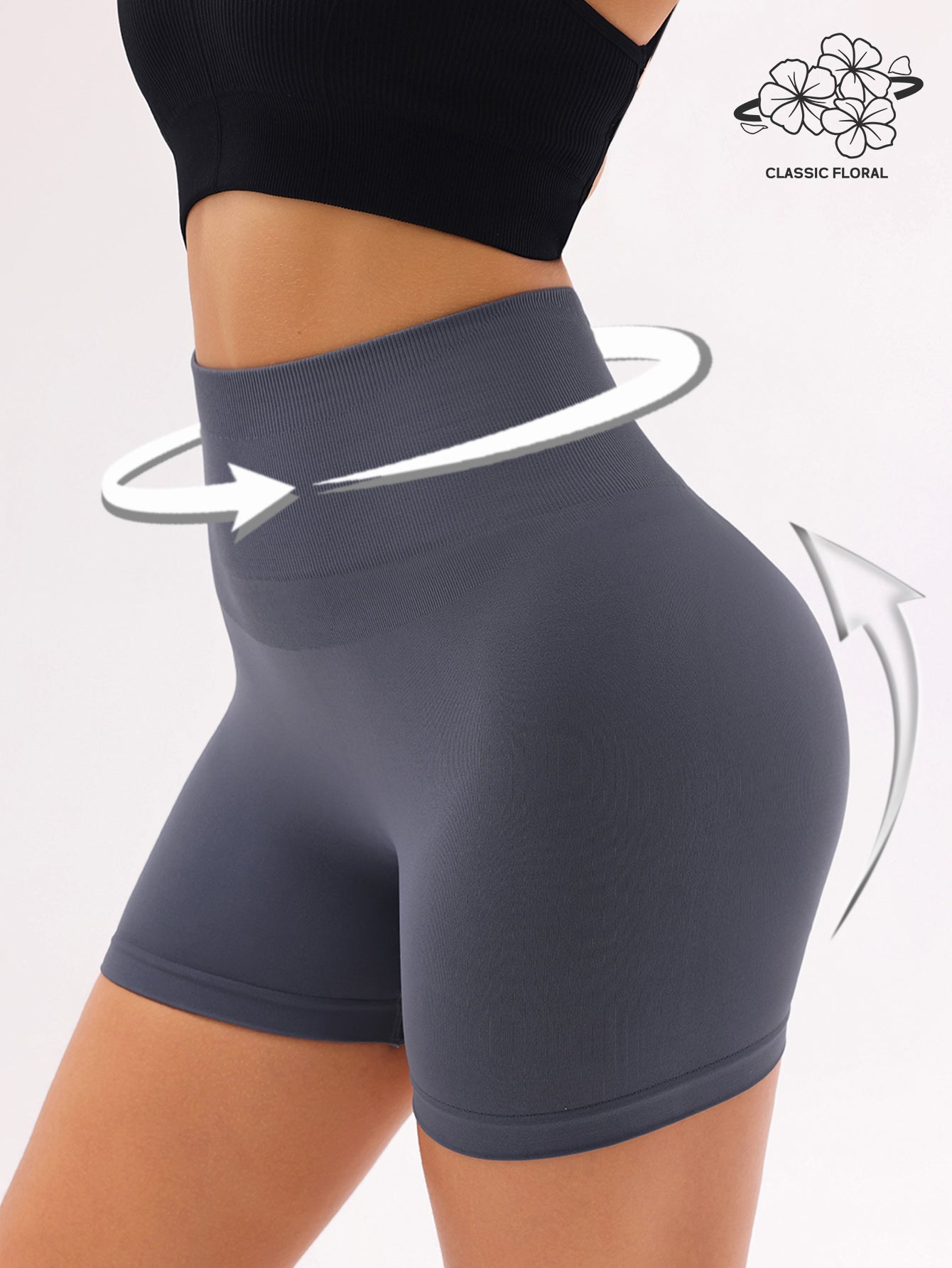 Scented High Waist Tummy Control Scrunch Seamless Shorts