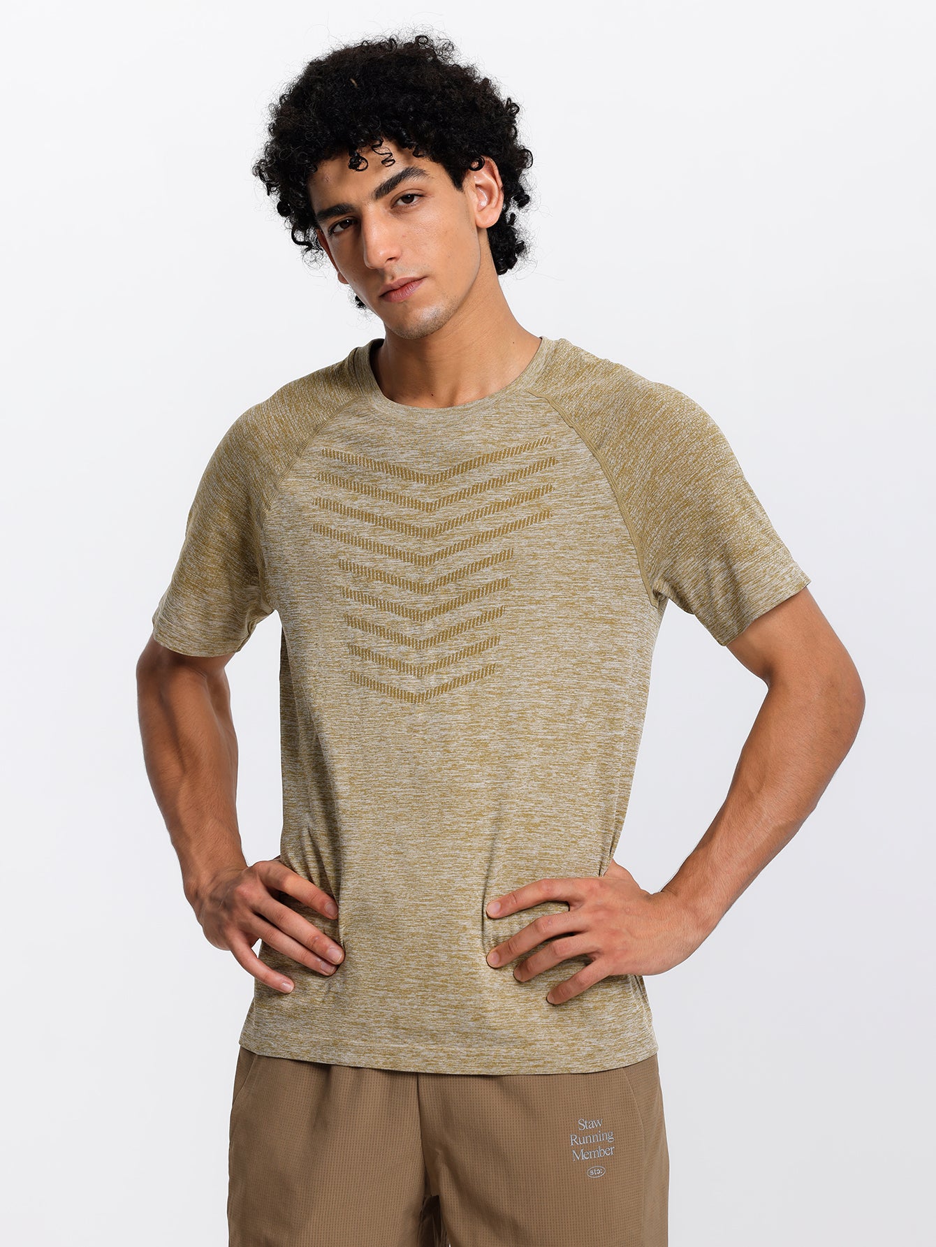 Soutien-gorge de sport sans coutures en tricot côtelé à dos nageur
