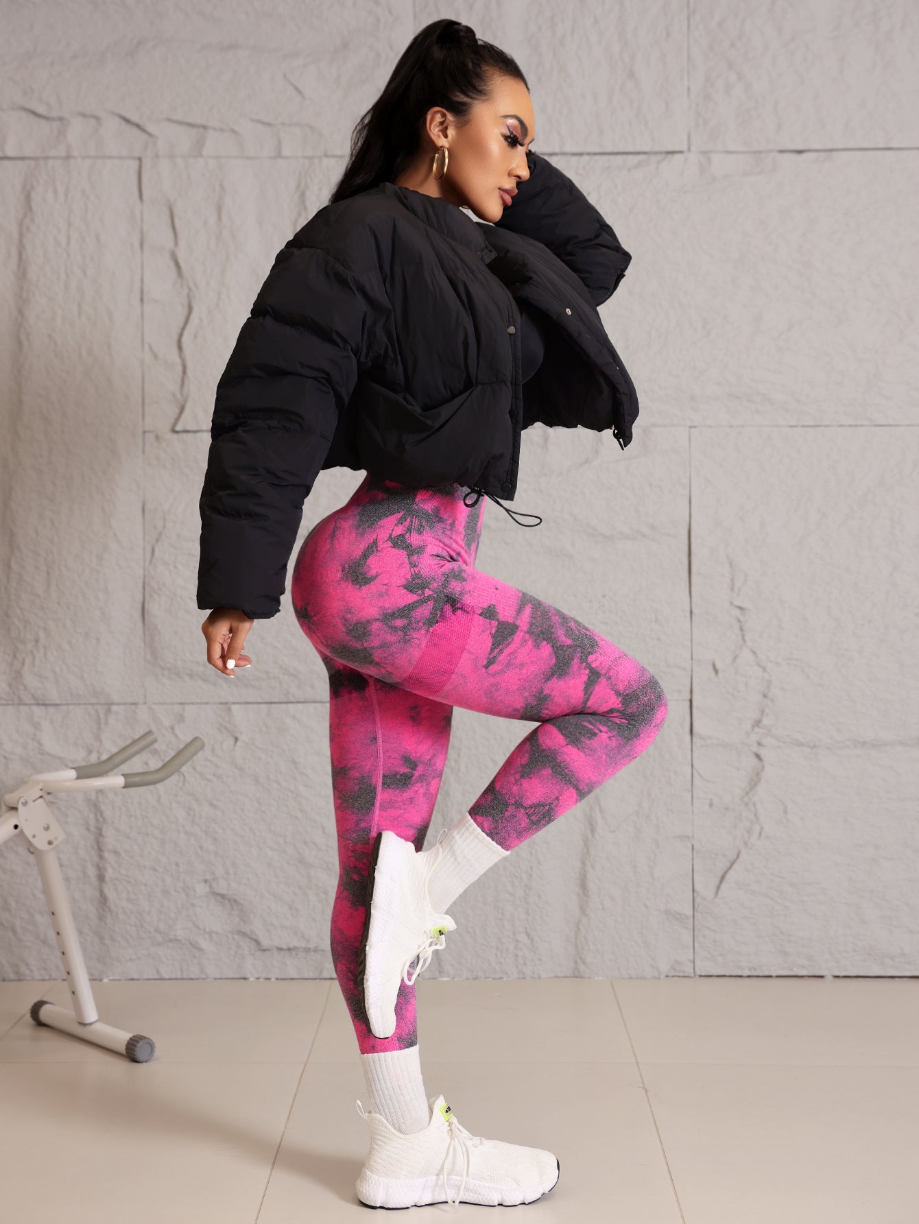 High Waist Tie Dye Butt Contour Seamless Leggings