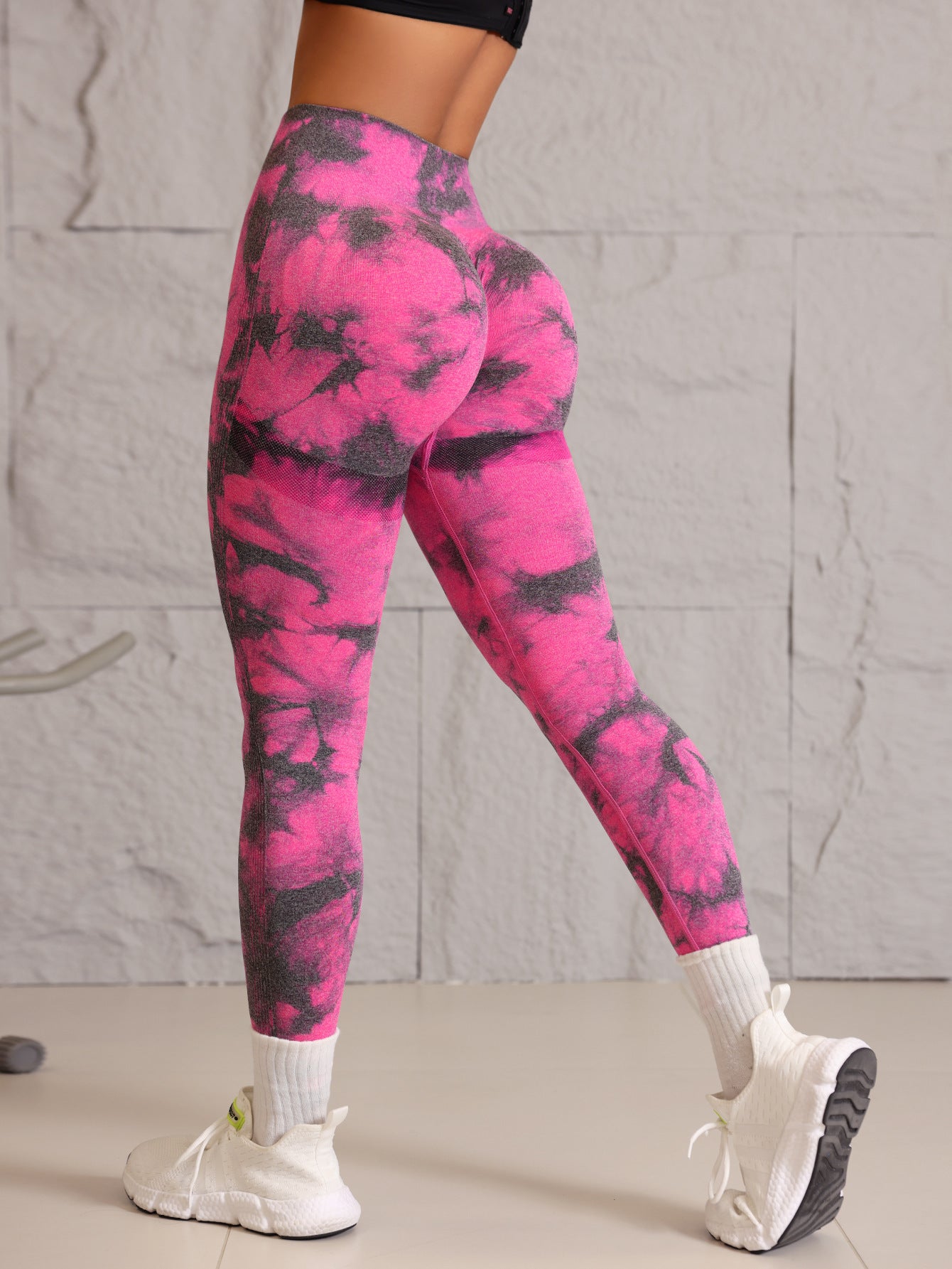 High Waist Tie Dye Butt Contour Seamless Leggings